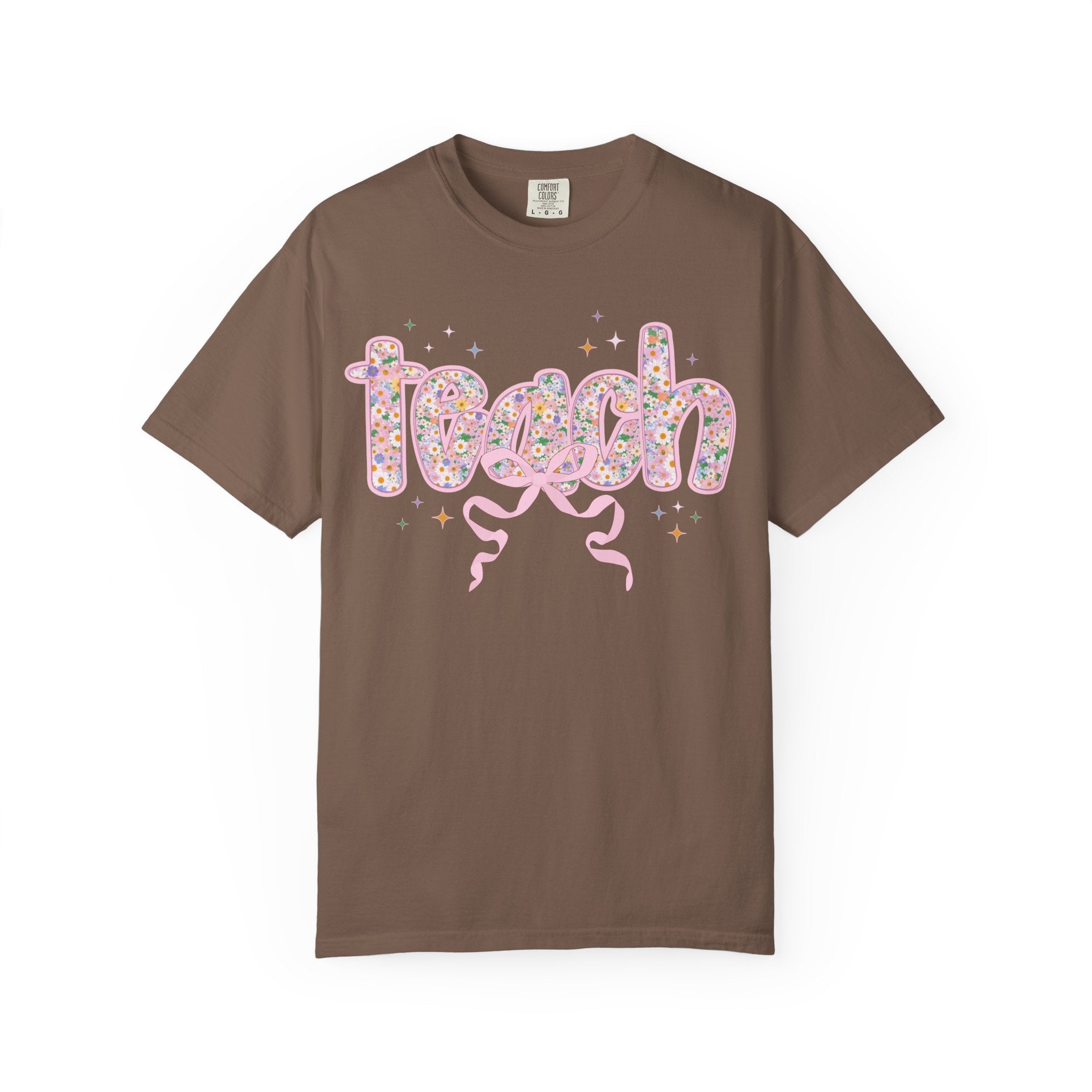 Cute Teacher Gift: Floral Teach Tee - Opal and June