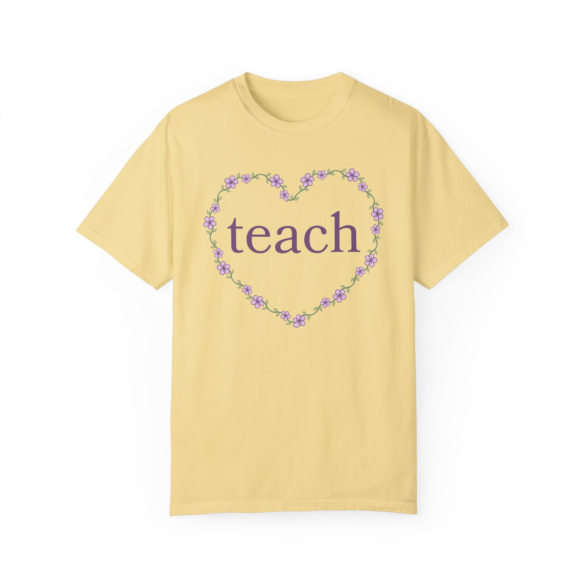 Cute Teacher Shirt with Flowers, First Day of School Teacher T-Shirt, New Teaching Job Congratulations Gift, Elementary Education Major Gift - Opal and June