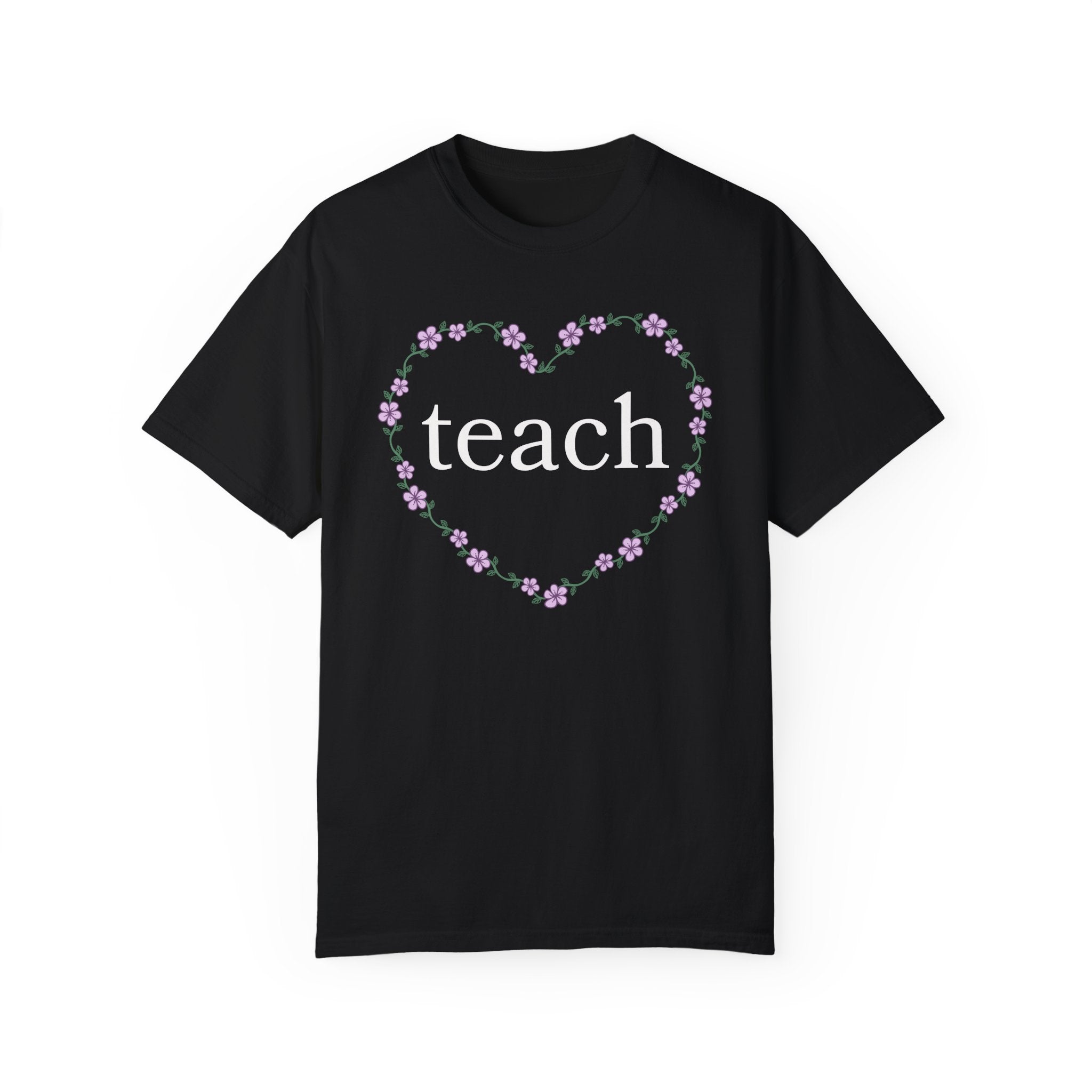 Cute Teacher Shirt with Flowers, First Day of School Teacher T-Shirt, New Teaching Job Congratulations Gift, Elementary Education Major Gift - Opal and June