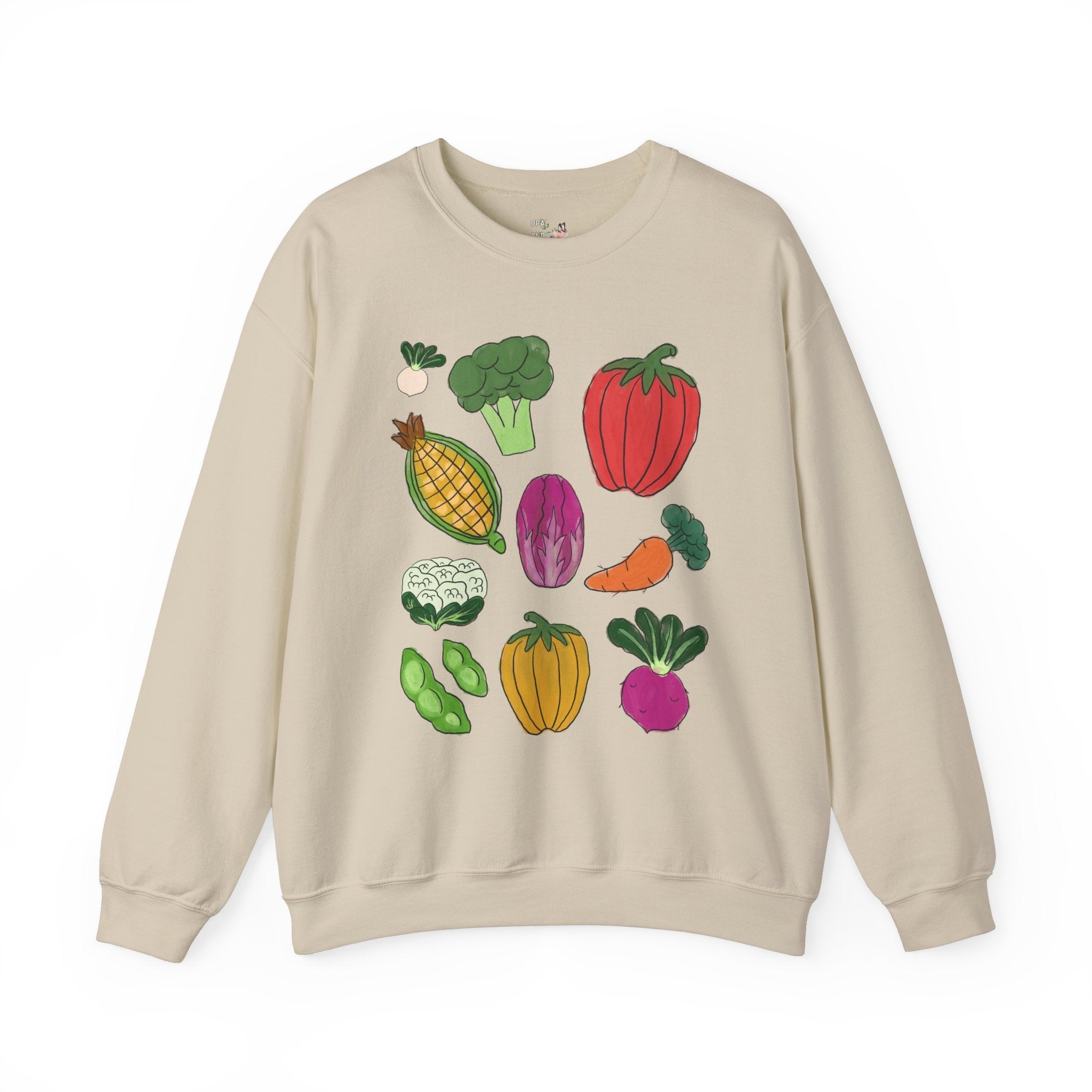 Cute Vegetable Lover Sweatshirt for Vegetarian or Mom Who Loves Gardening Veggies, Cozy Goblincore Garden Lover Shirt, Cottagecore Farmer - Opal and June