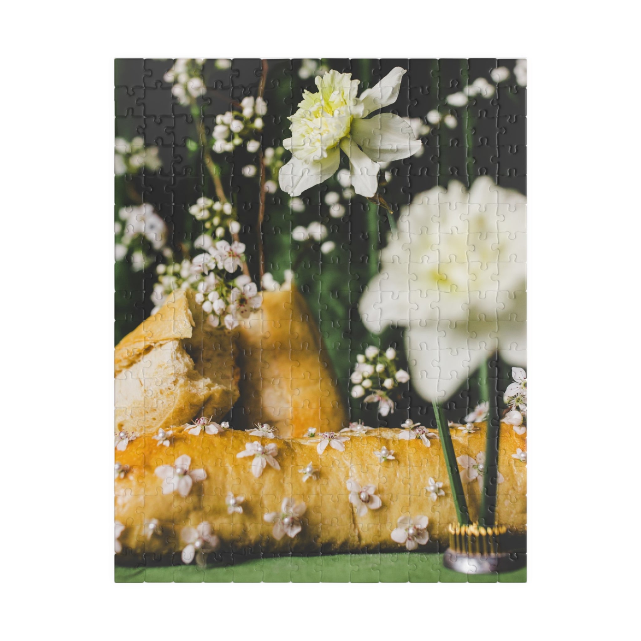 Daffodil Flower Puzzle with Bread and White Flowers - Opal and June