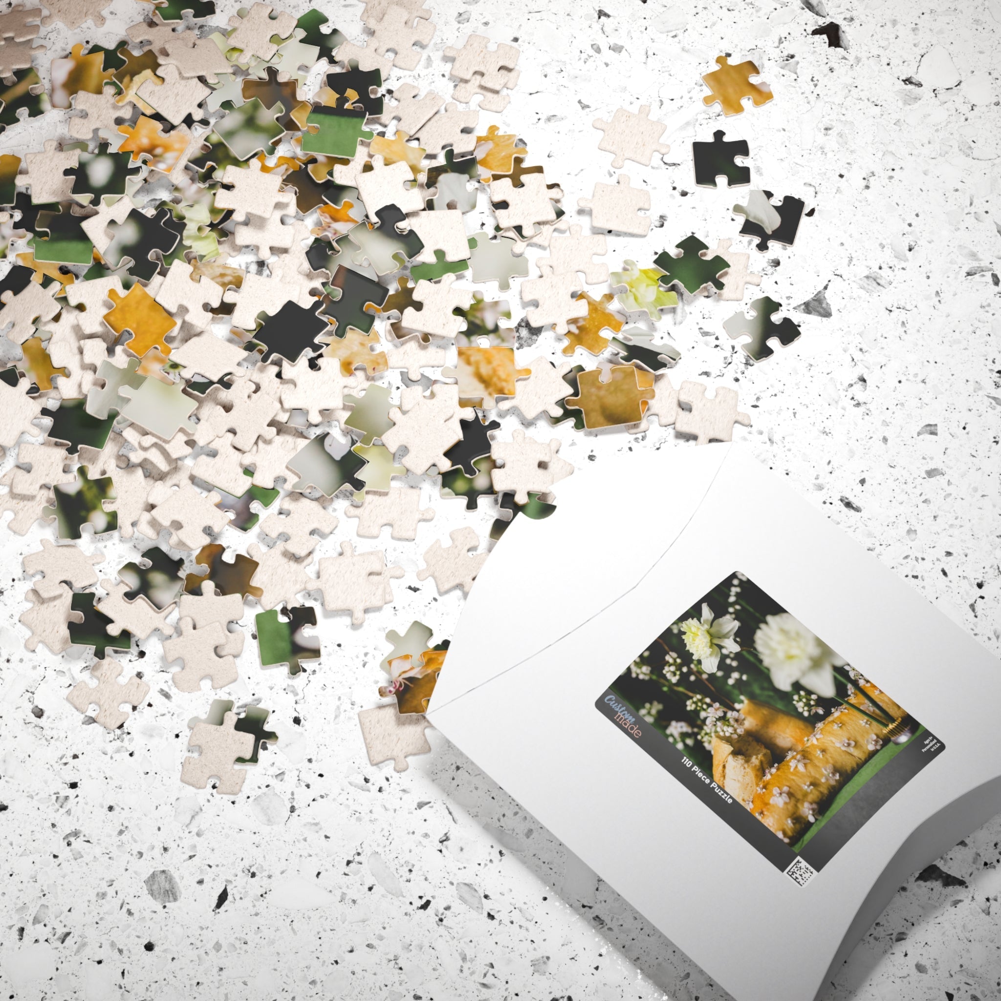 Daffodil Flower Puzzle with Bread and White Flowers - Opal and June