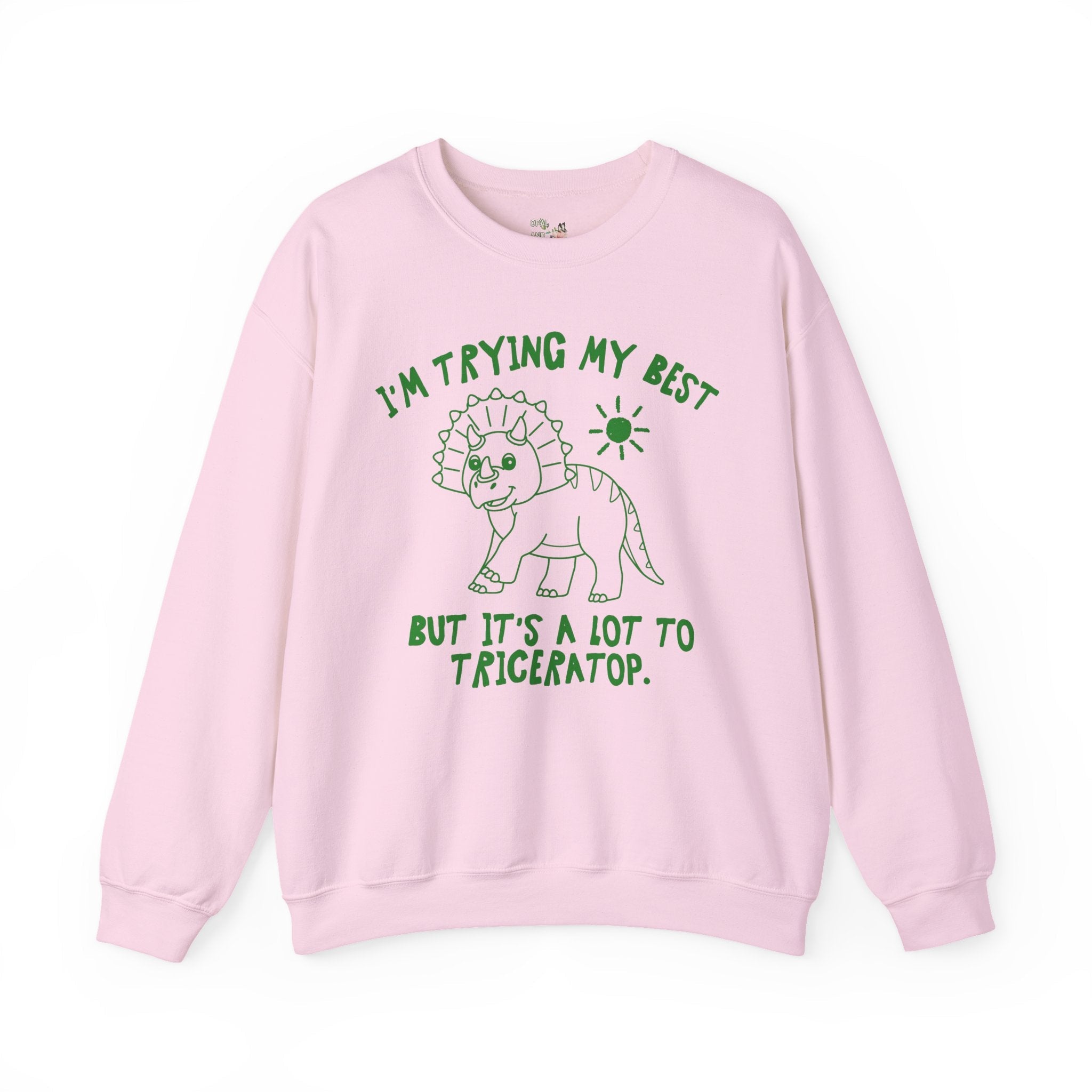 Dinosaur Lover Sweatshirt, Science Teacher Who Loves Dinosaurs, Funny Saying Triceratops Shirt, Silly 90s Aesthetic Doodle Gift for Sister - Opal and June