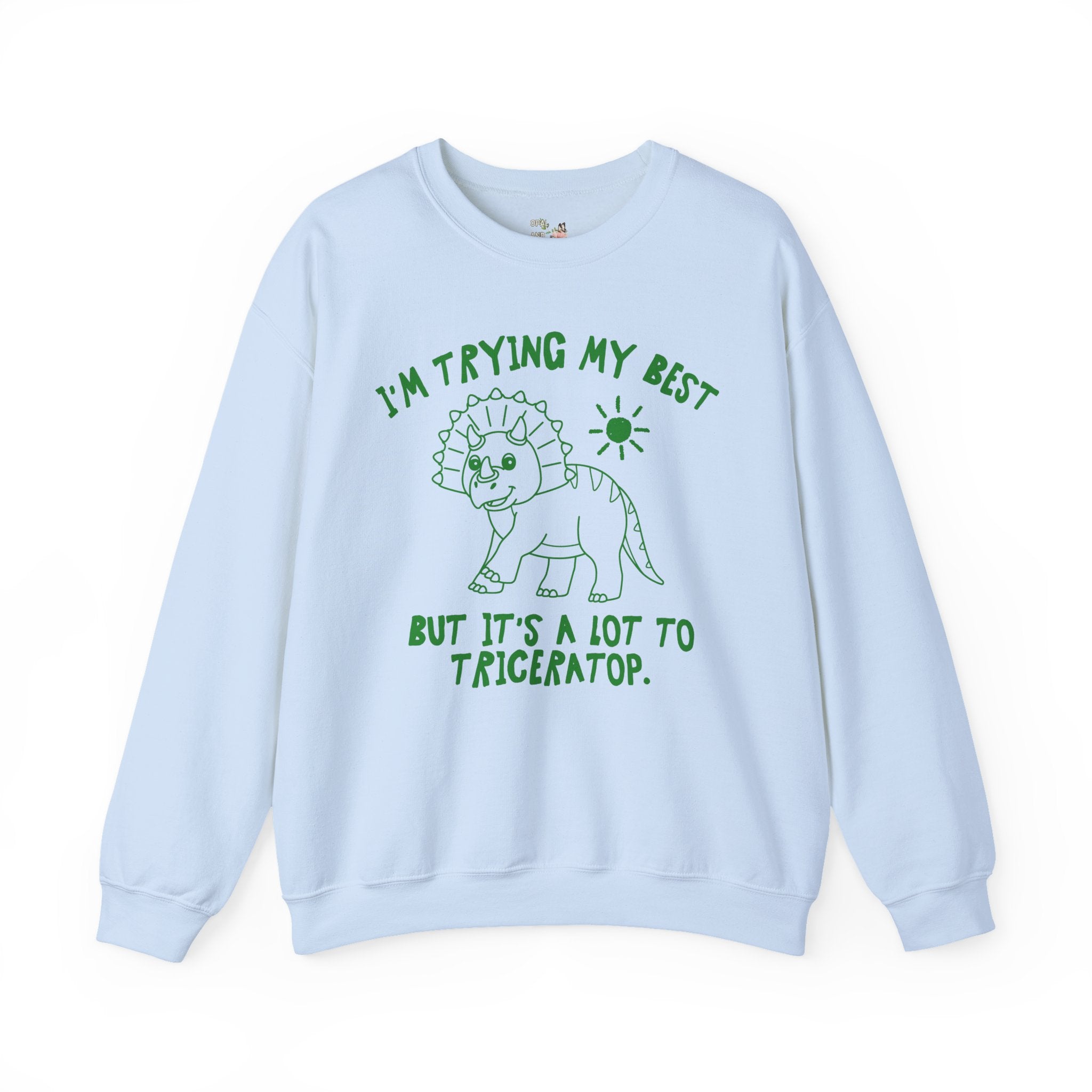 Dinosaur Lover Sweatshirt, Science Teacher Who Loves Dinosaurs, Funny Saying Triceratops Shirt, Silly 90s Aesthetic Doodle Gift for Sister - Opal and June
