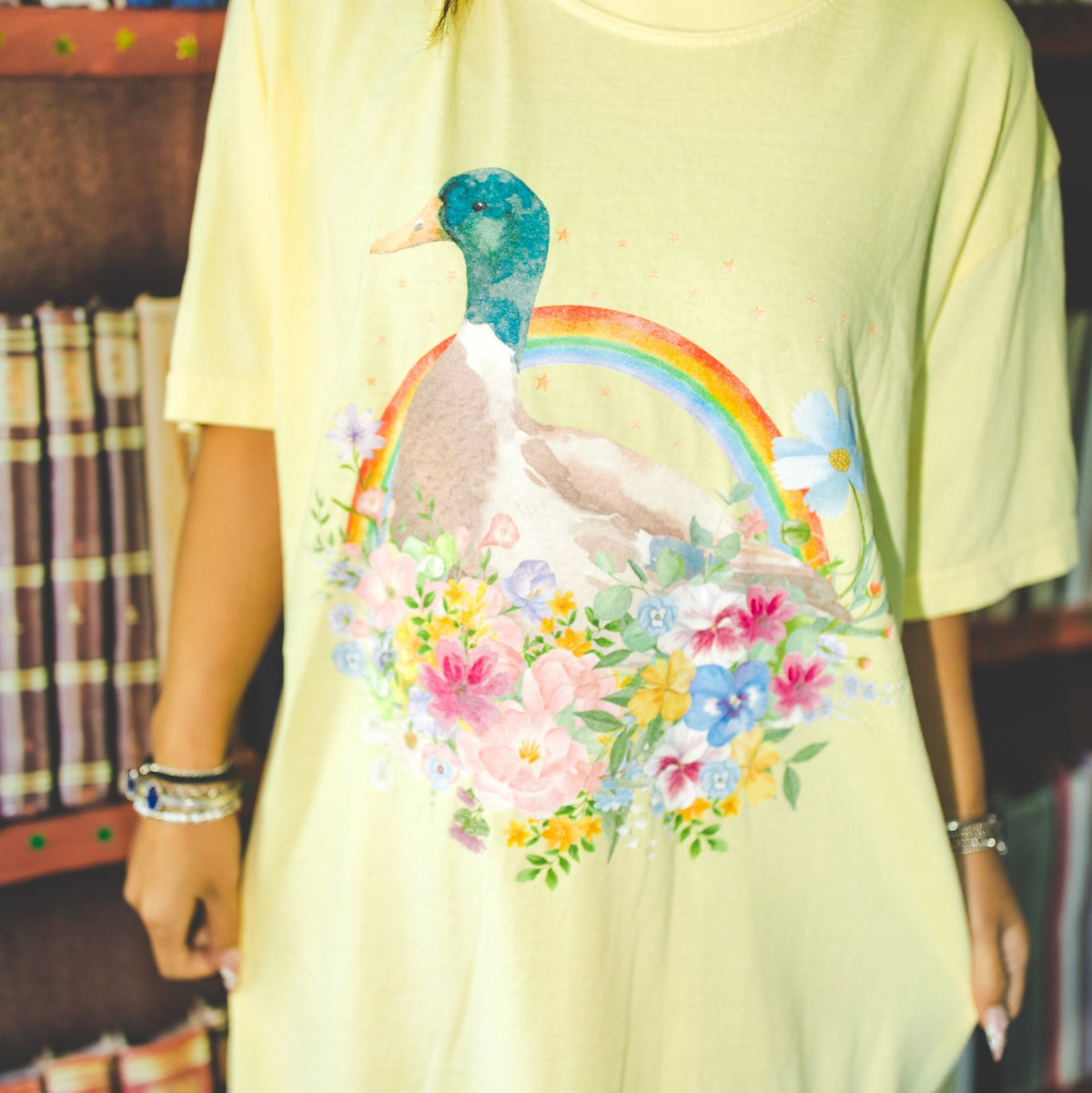 Dreamcore Duck Tee Shirt with Rainbow - Opal and June