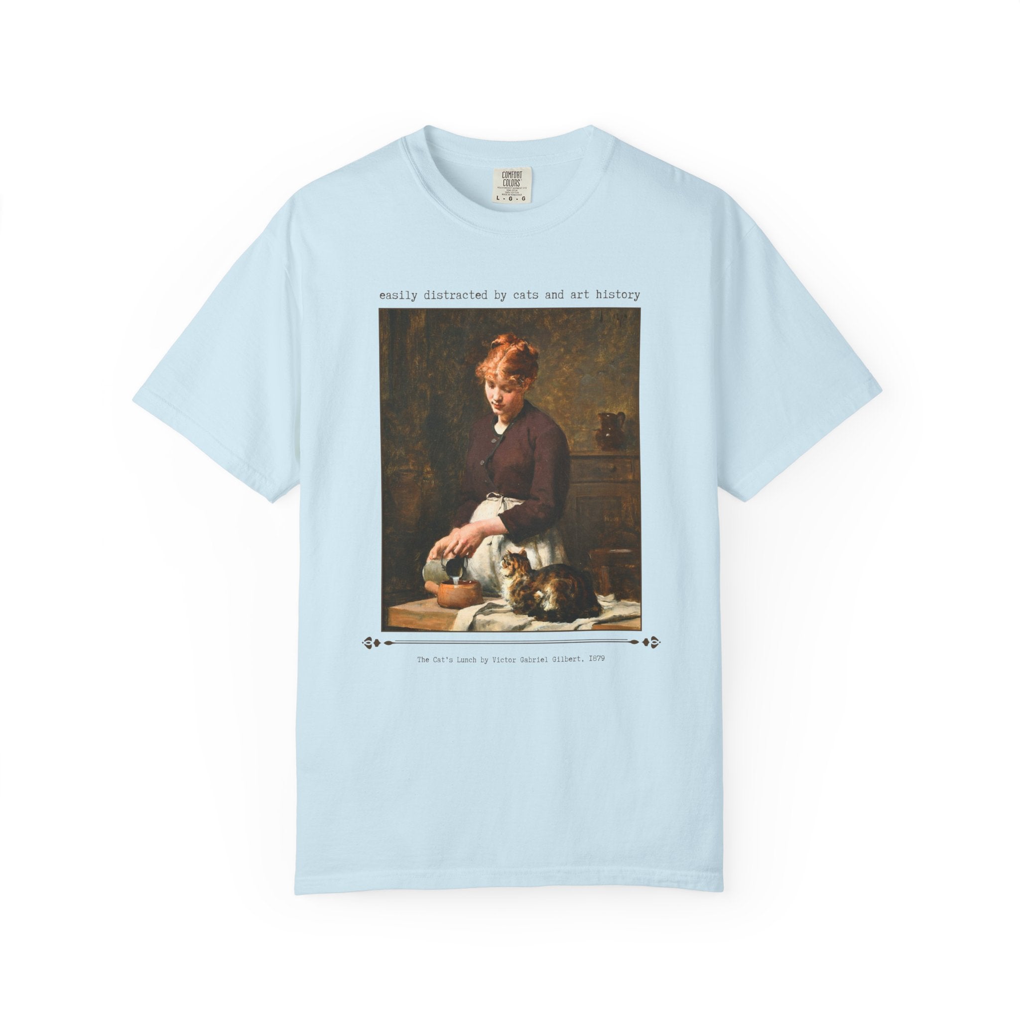 Easily Distracted by Cats and Art History, The Cat's Lunch by Victor Gabriel Gilbert, Funny Saying Cat Lover Gift for Humanities Professor - Opal and June