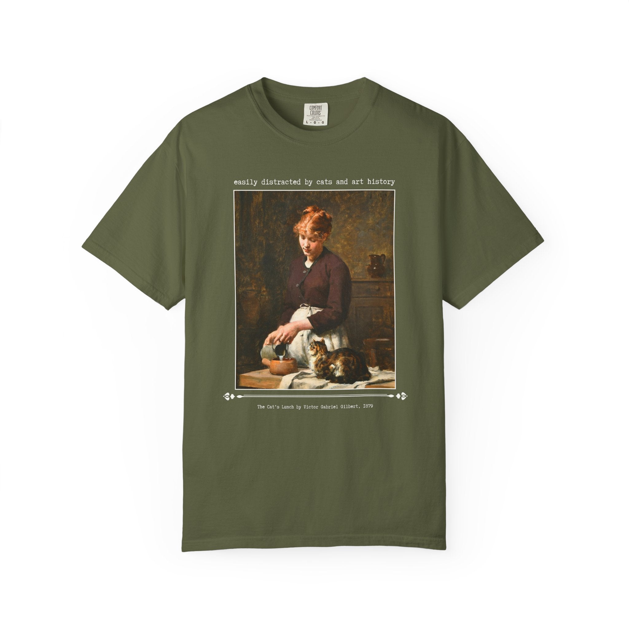 Easily Distracted by Cats and Art History, The Cat's Lunch by Victor Gabriel Gilbert, Funny Saying Cat Lover Gift for Humanities Professor - Opal and June
