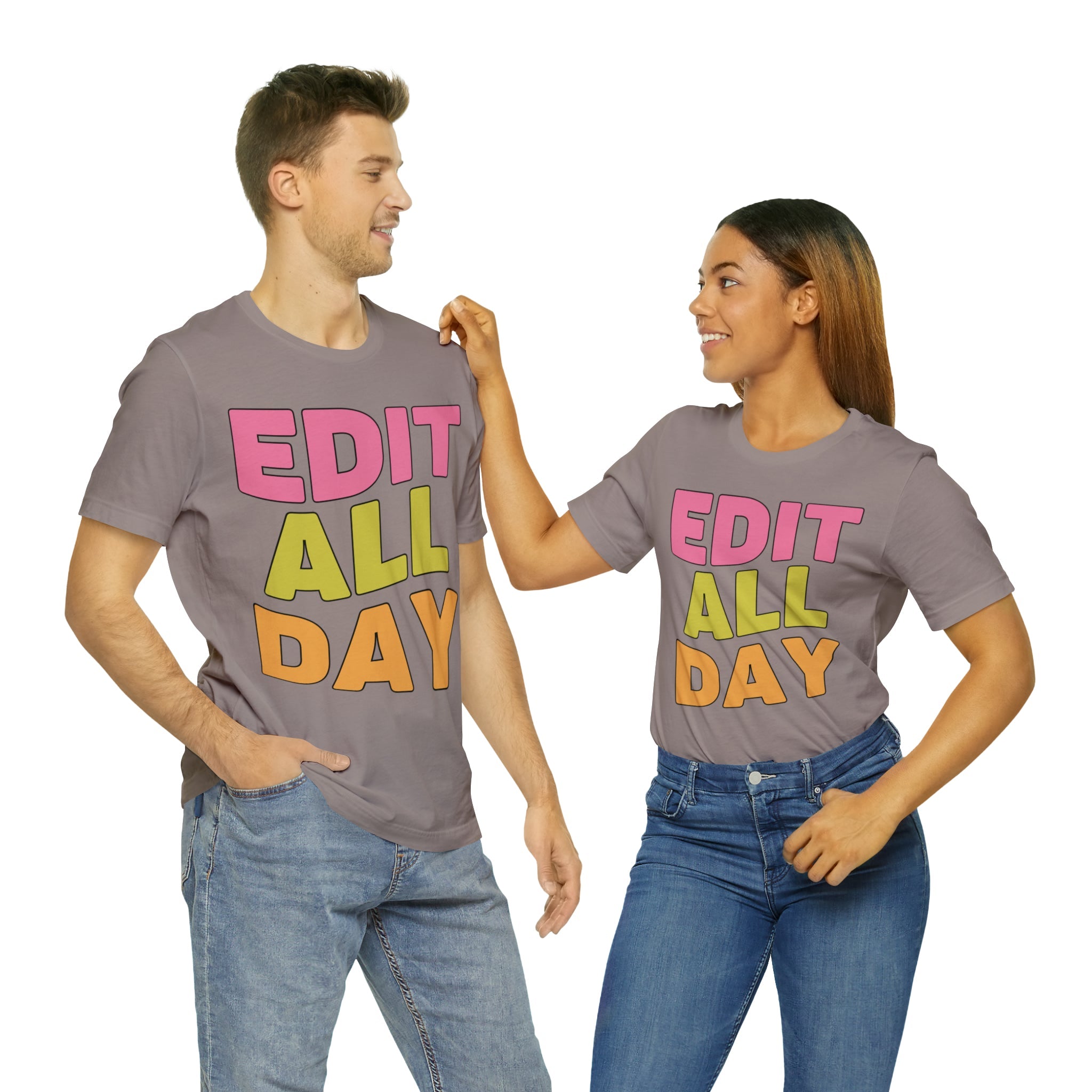 Editing Day Tee Shirt: Edit All Day - Opal and June