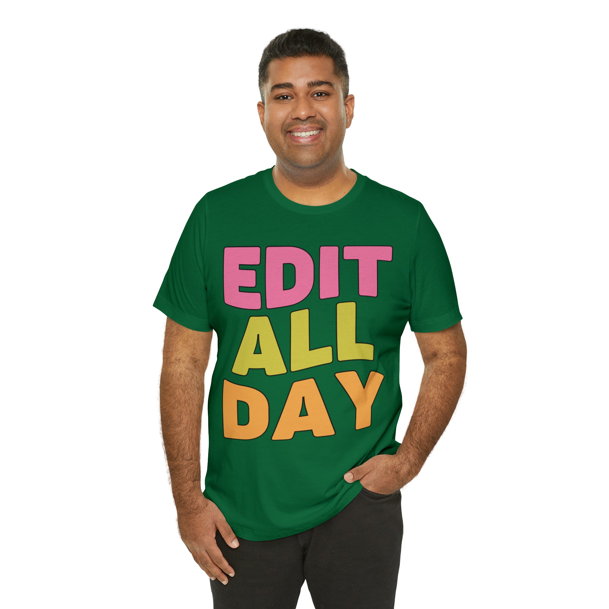 Editing Day Tee Shirt: Edit All Day - Opal and June