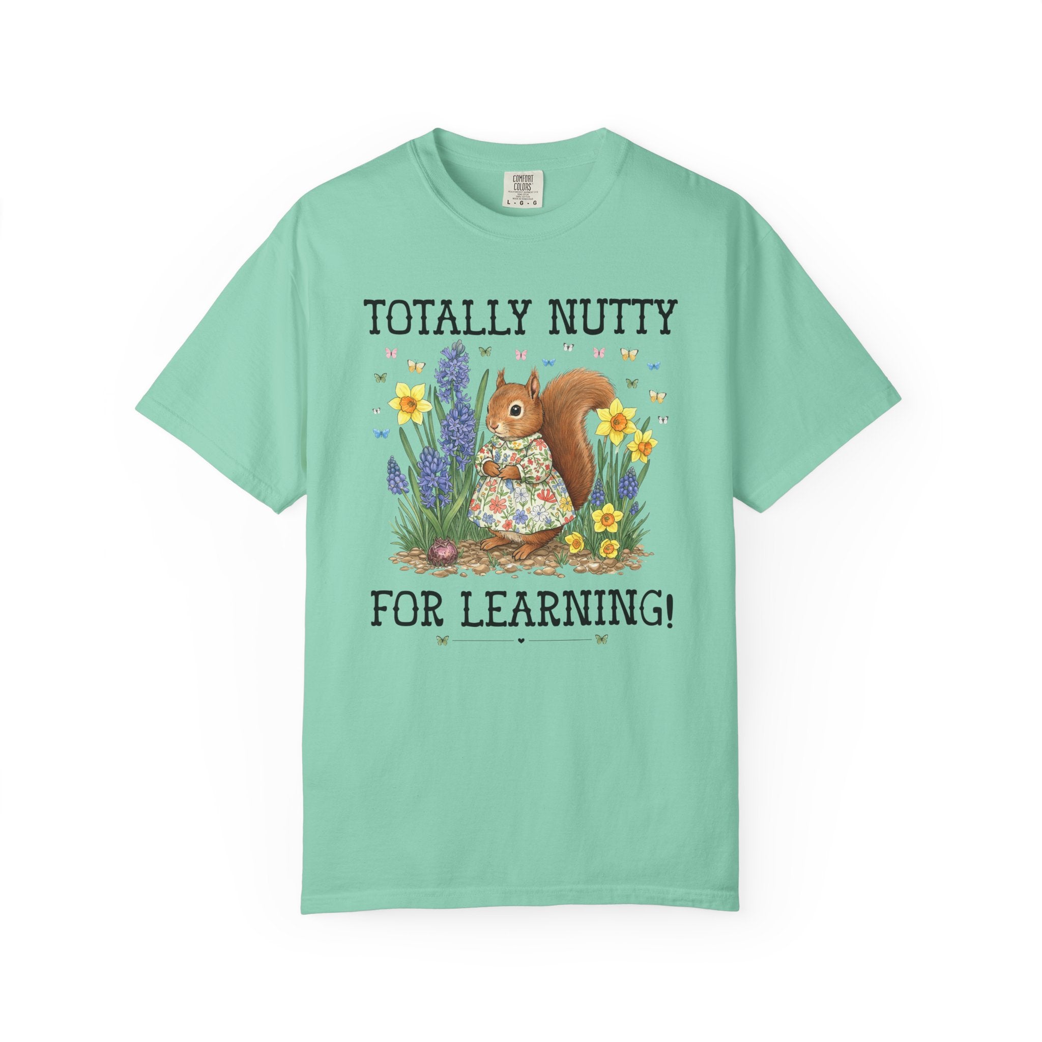 Elementary School Teacher Tee Shirt or Funny High School Teacher T-Shirt: Silly Squirrel Animal Lover Tee for 1st Grade or Kindergarten Team - Opal and June