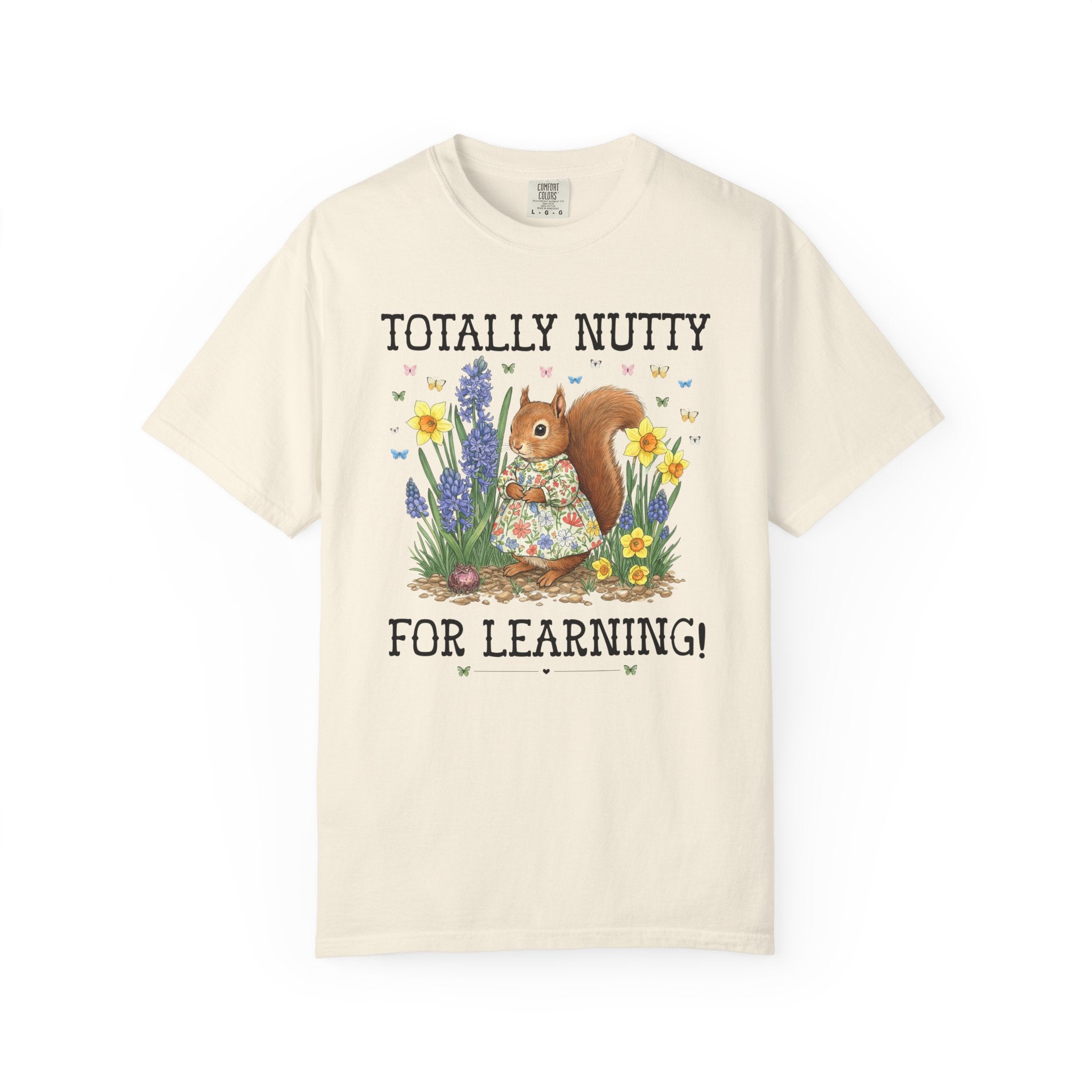 Elementary School Teacher Tee Shirt or Funny High School Teacher T-Shirt: Silly Squirrel Animal Lover Tee for 1st Grade or Kindergarten Team - Opal and June