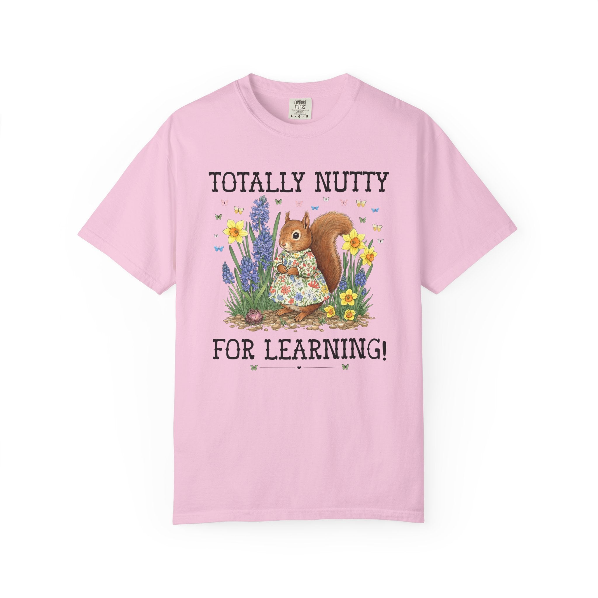 Elementary School Teacher Tee Shirt or Funny High School Teacher T-Shirt: Silly Squirrel Animal Lover Tee for 1st Grade or Kindergarten Team - Opal and June
