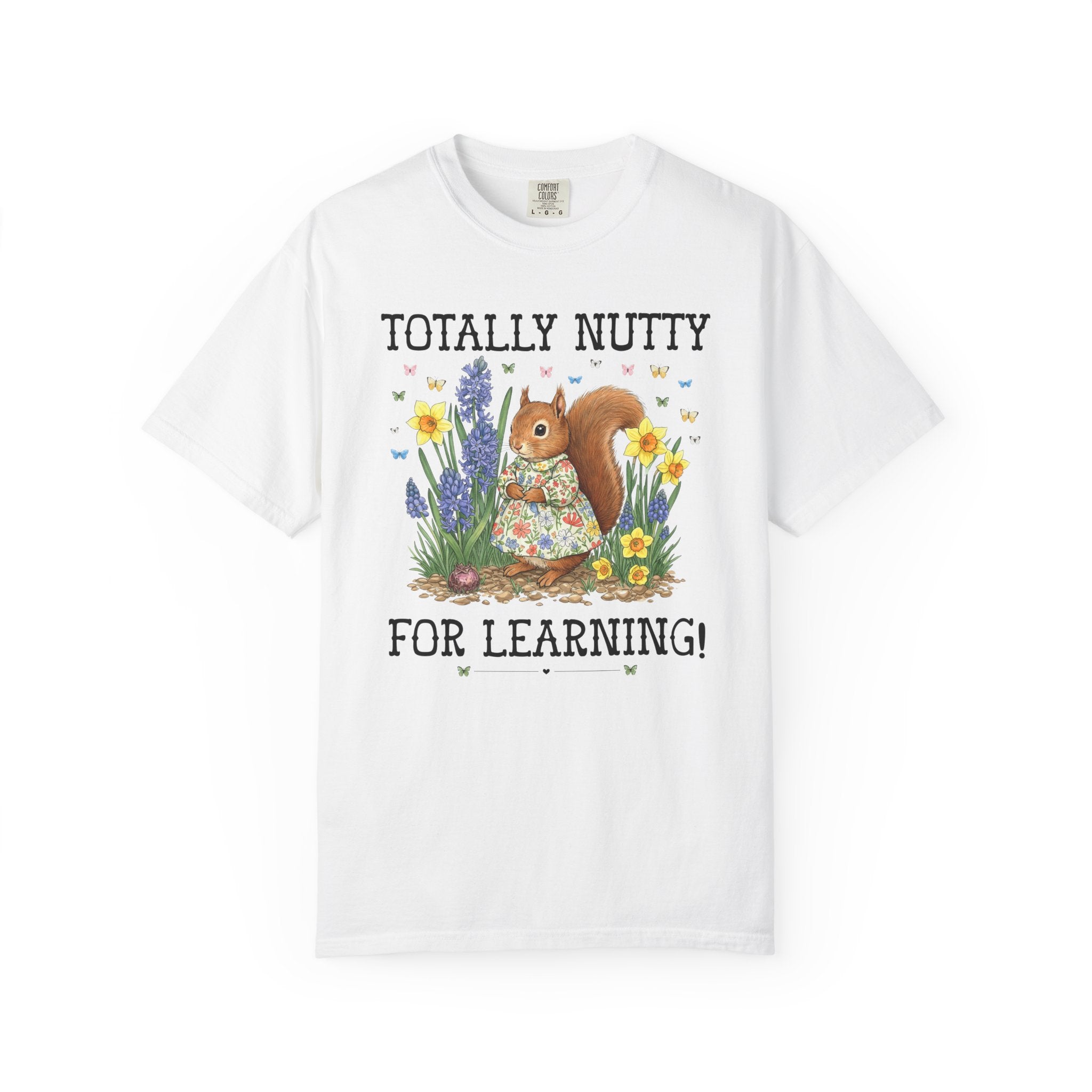 Elementary School Teacher Tee Shirt or Funny High School Teacher T-Shirt: Silly Squirrel Animal Lover Tee for 1st Grade or Kindergarten Team - Opal and June