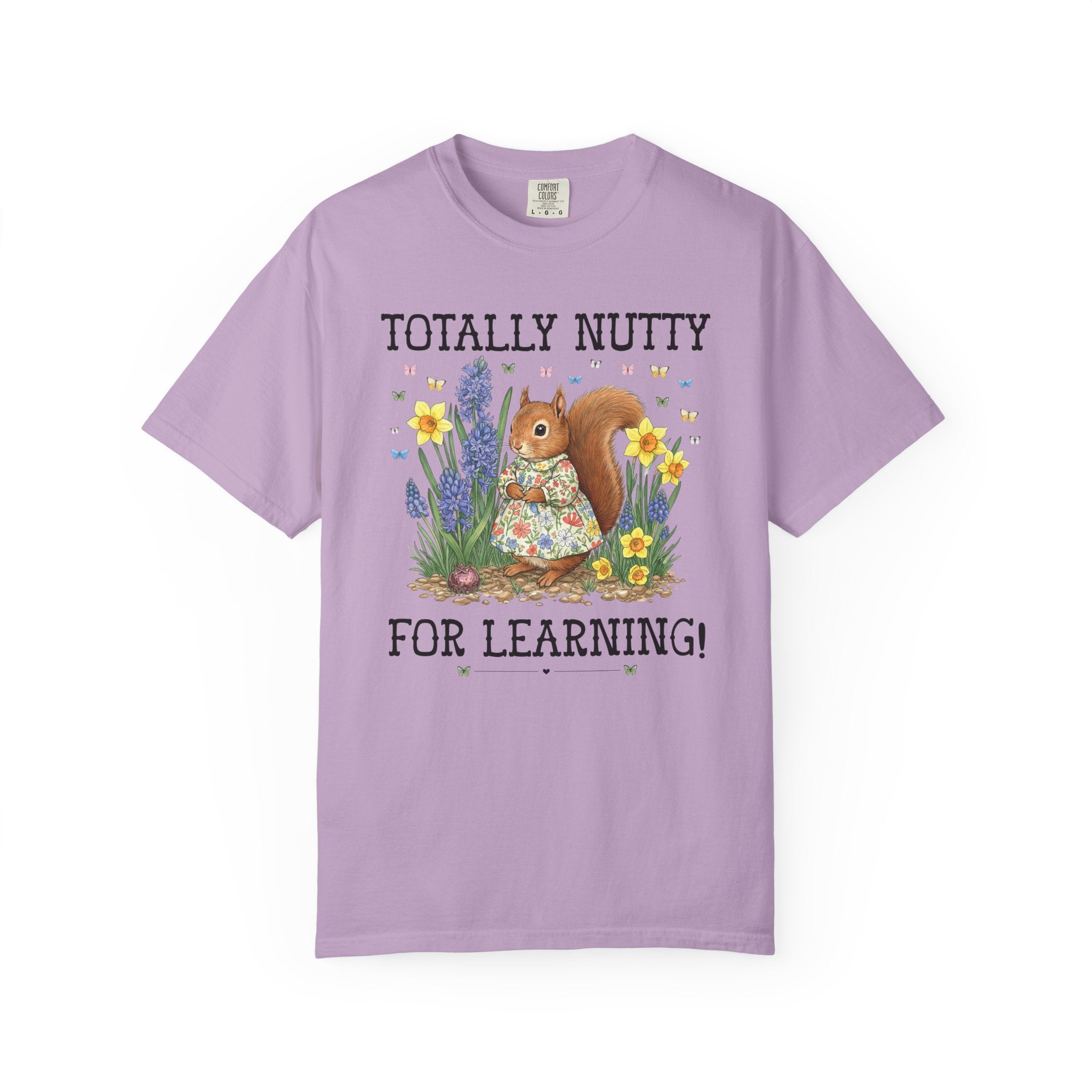 Elementary School Teacher Tee Shirt or Funny High School Teacher T-Shirt: Silly Squirrel Animal Lover Tee for 1st Grade or Kindergarten Team - Opal and June