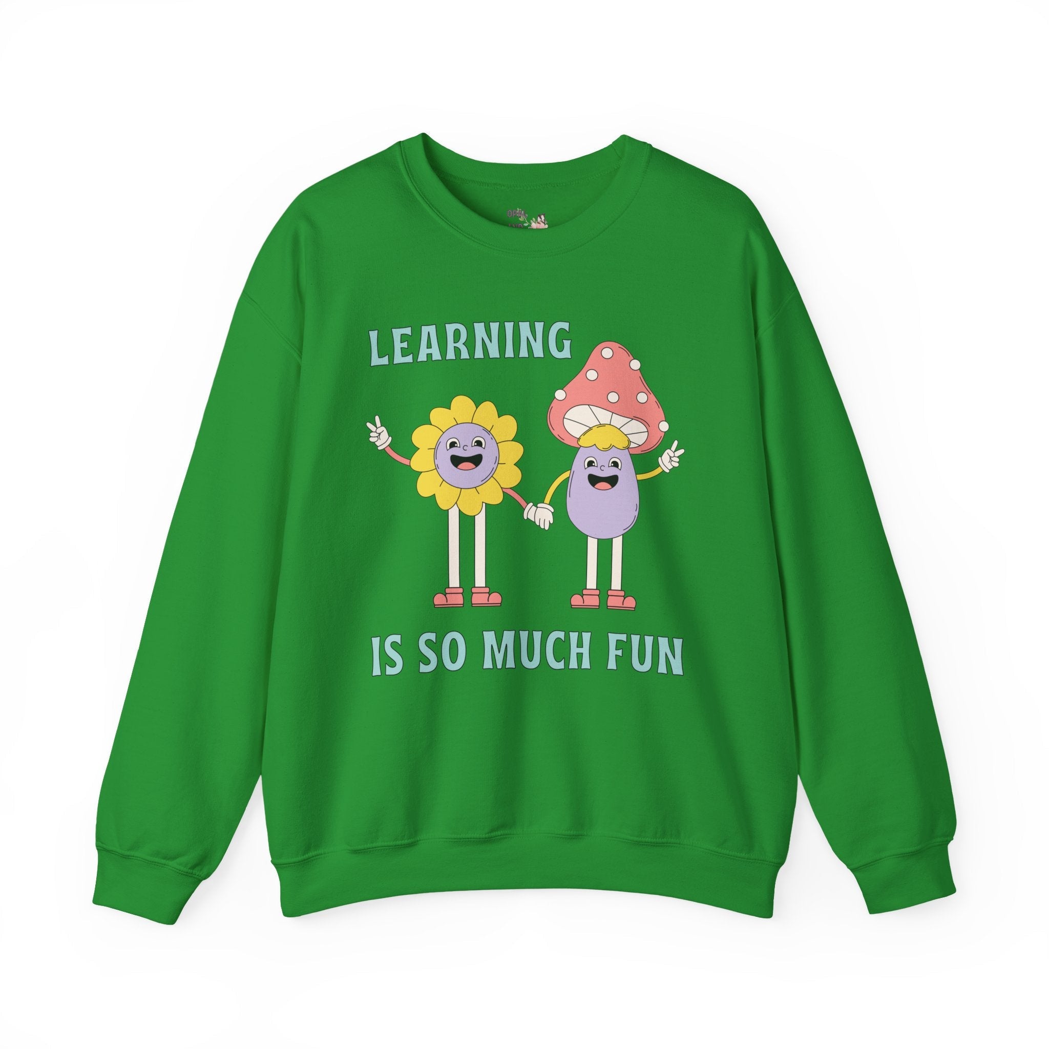 Elementary Teacher Sweatshirt: Learning is so Much Fun | Retro Teacher Shirt, Back to School, First Grade, Second Grade, Student Gift - Opal and June