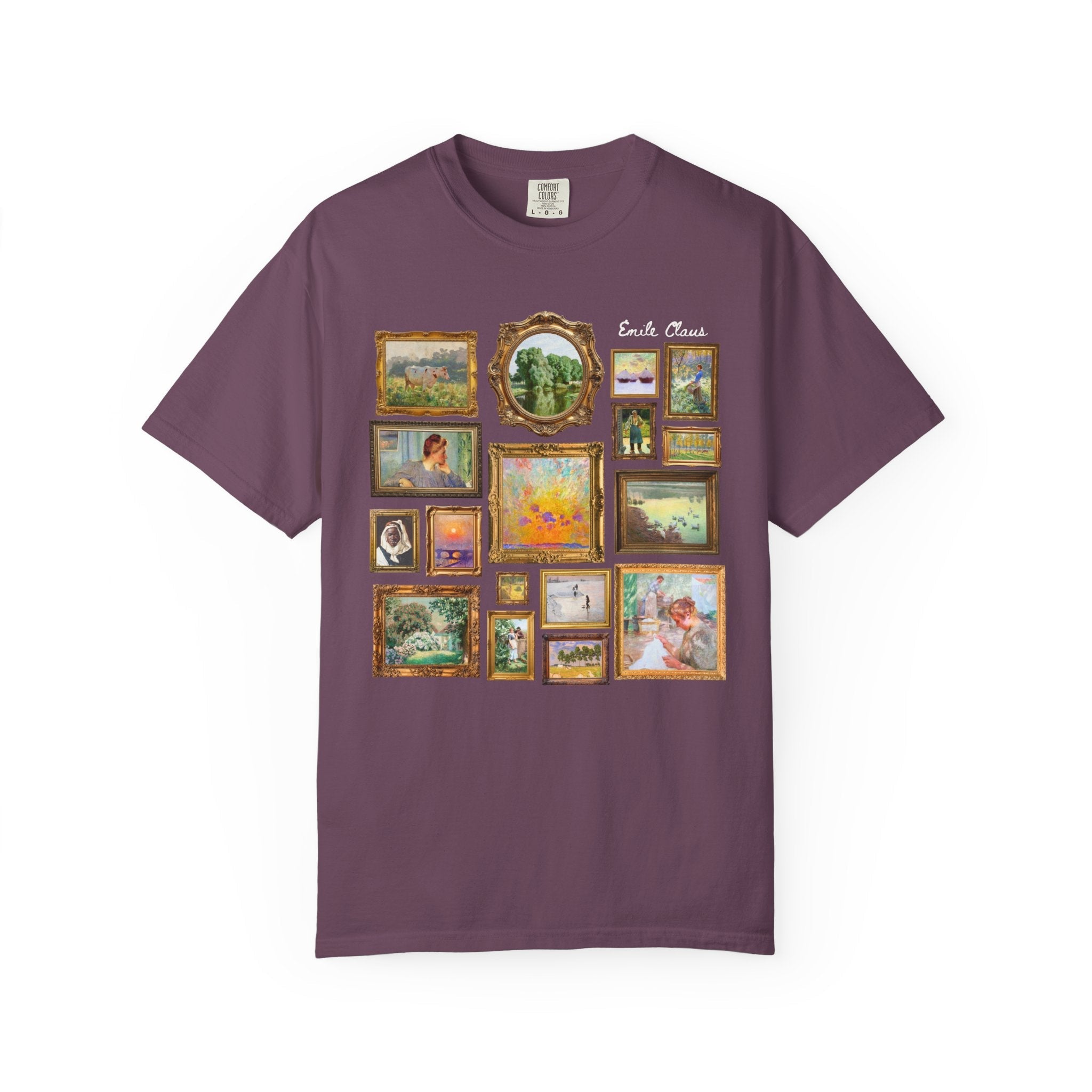 Emile Claus Art History Tee Shirt for Museum Lover, Floral Cottagecore Humanities Professor T-Shirt, Cute Boho Gardening Gift, Luminist Art - Opal and June