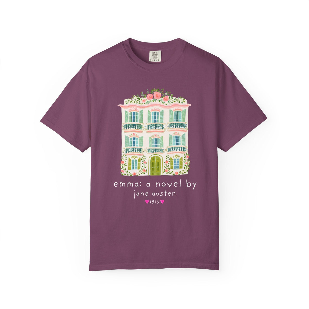 Emma: A Novel by Jane Austen Book Lover T-Shirt, Cute Bookish Tee Shirt for Classic Literature Reader or Bookworm - Opal and June