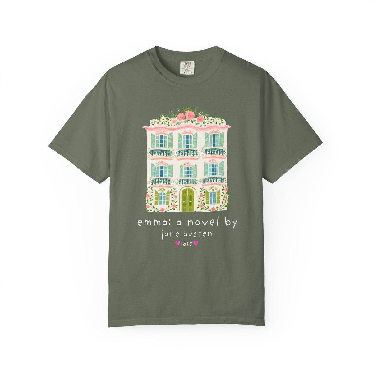 Emma: A Novel by Jane Austen Book Lover T-Shirt, Cute Bookish Tee Shirt for Classic Literature Reader or Bookworm - Opal and June