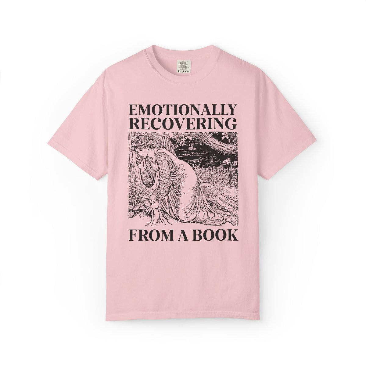Emotionally Recovering from a Book Tee Shirt for Romance Reader or Fantasy Reader, Cute Bookish Tee for Medieval Historical Fiction Bookworm - Opal and June