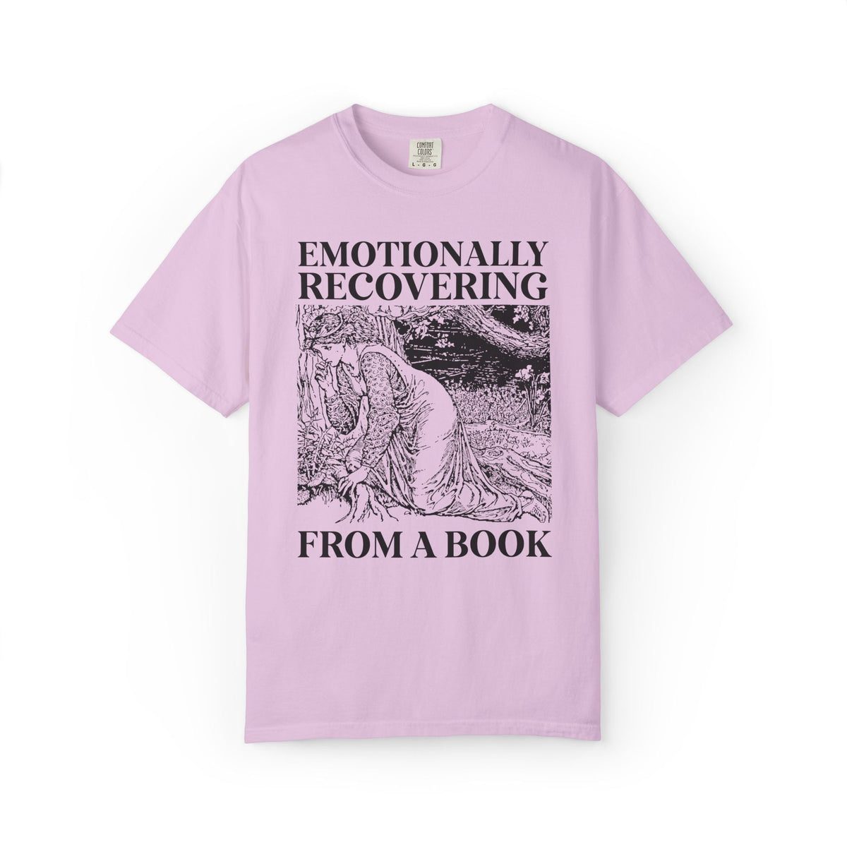Emotionally Recovering from a Book Tee Shirt for Romance Reader or Fantasy Reader, Cute Bookish Tee for Medieval Historical Fiction Bookworm - Opal and June