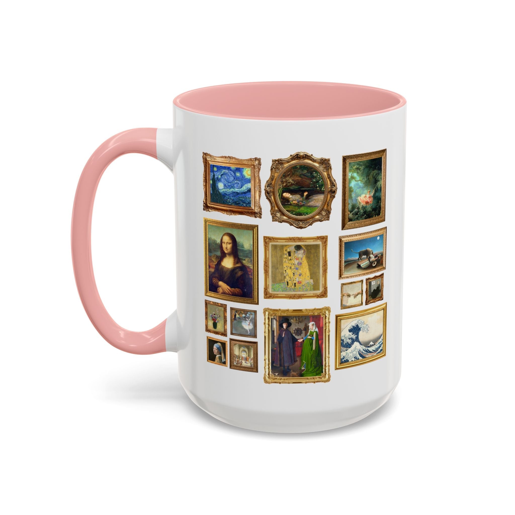 Famous Paintings Art History Coffee Mug, Museum Lover Present, Mona Lisa by da Vinci, The Swing Fragonard, Starry Night Van Gogh, Van Eyck - Opal and June