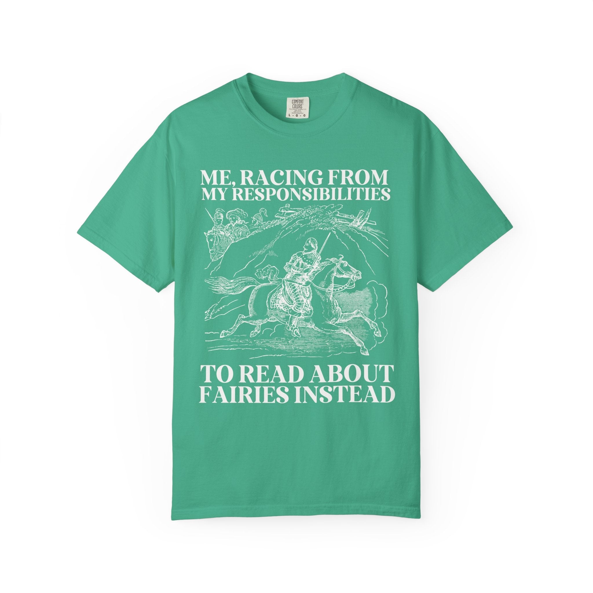 Fantasy Romance Reader Tee Shirt for Bookworm Who Loves Fairies and Fae, Cute Fantasy Romance Reader T-Shirt, Funny Sarcastic Bookish Tee - Opal and June