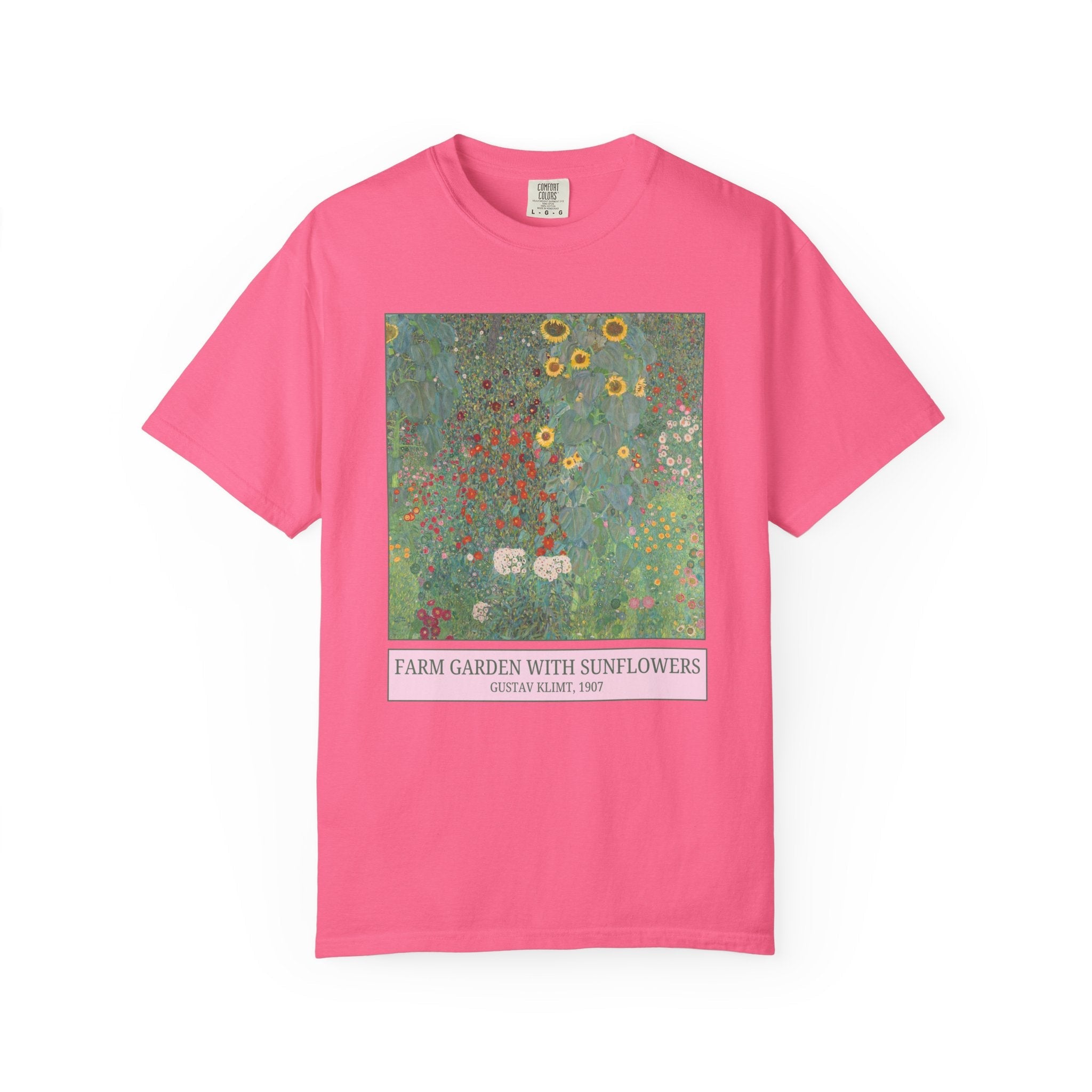 Farm Garden with Sunflowers by Gustav Klimt, Colorful Art History Lover Tee Shirt, Famous Painting, Humanities Major, Art Historian Gift - Opal and June