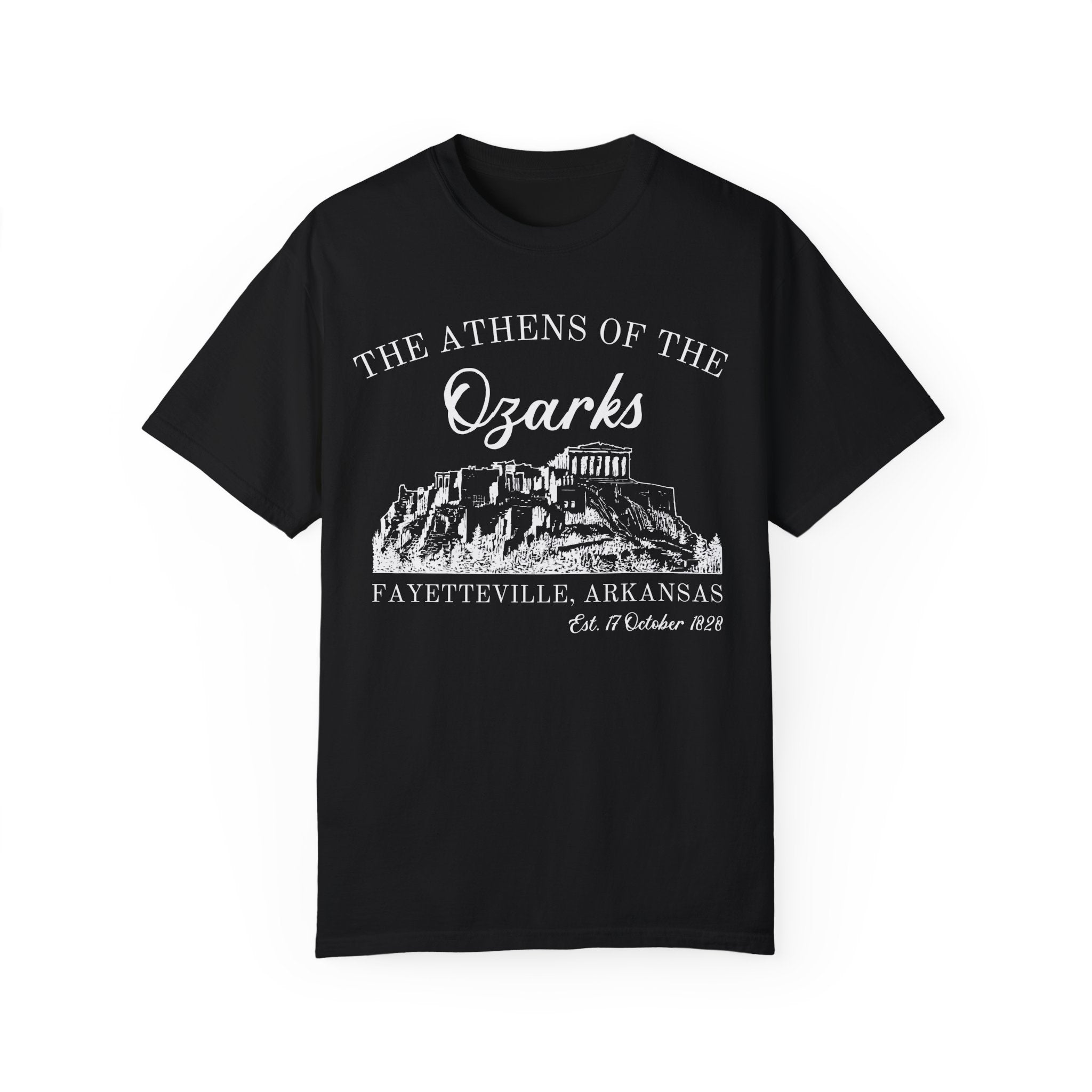 Fayetteville Arkansas Tee Shirt for Friend Living in Northwest Arkansas: The Athens of the Ozarks, Cute 90s Style Fayetteville AR Tee Shirt - Opal and June