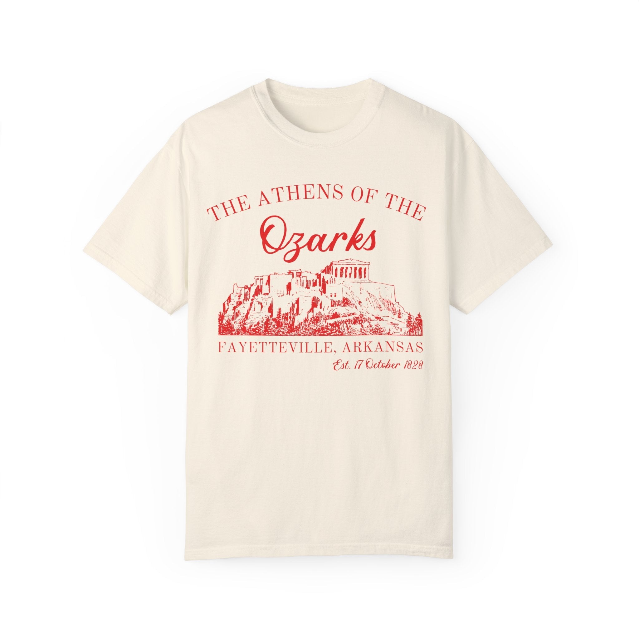 Fayetteville Arkansas Tee Shirt for Friend Living in Northwest Arkansas: The Athens of the Ozarks, Cute 90s Style Fayetteville AR Tee Shirt - Opal and June