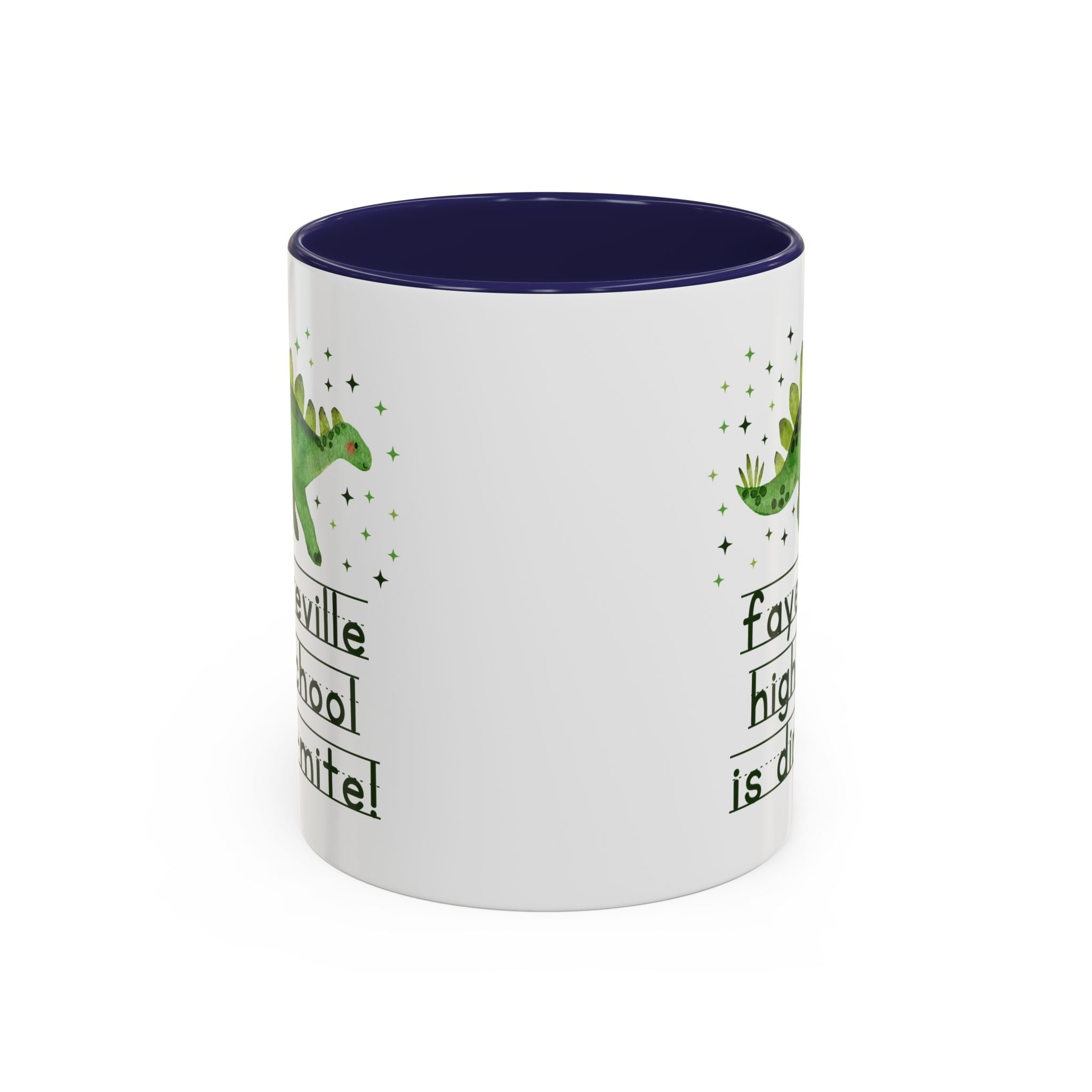 Fayetteville High School is Dino - Mite 11 Oz Coffee Mug | FPS + Opal and June Coffee Mug, Fayetteville Public Schools - Opal and June