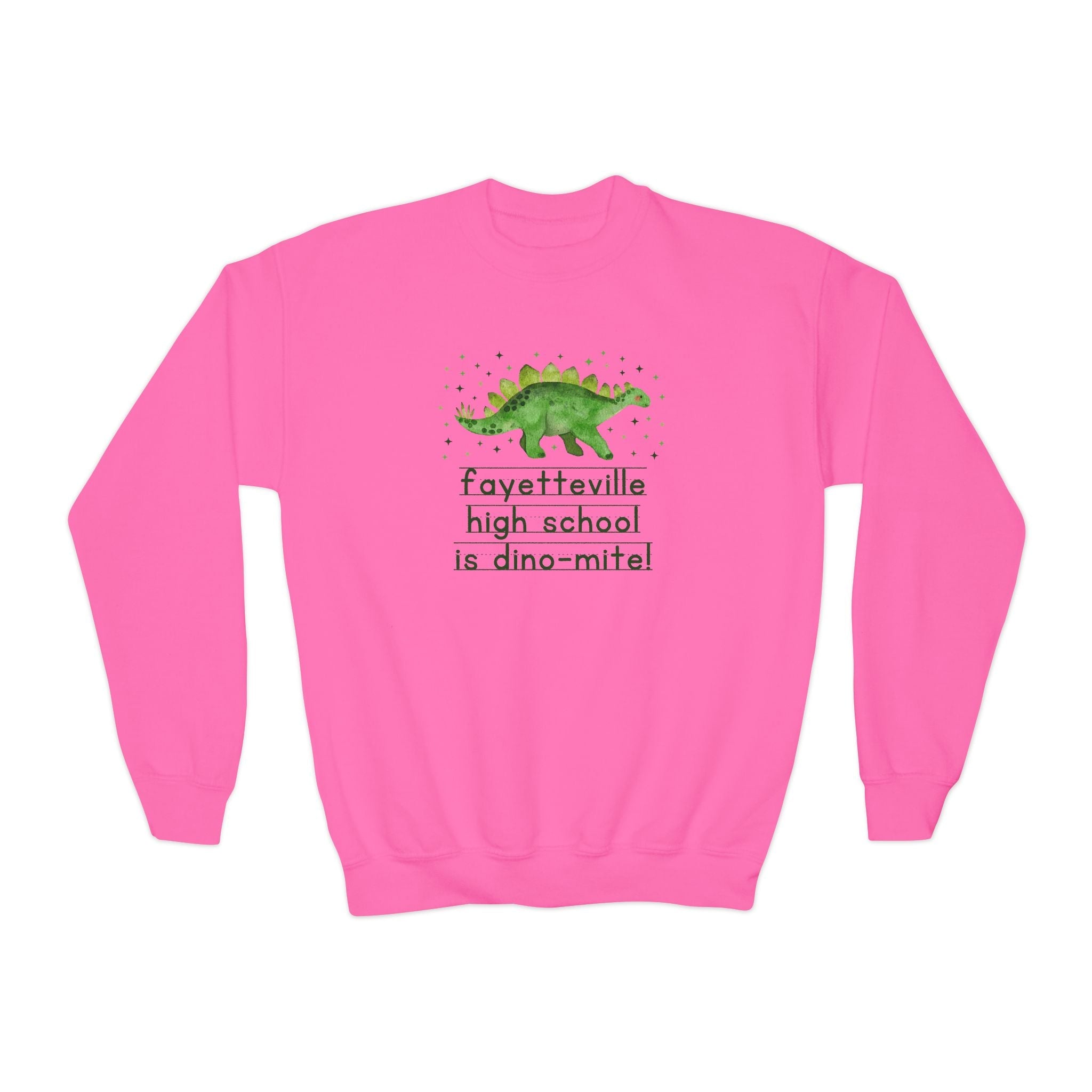 Fayetteville High School is Dino - Mite Kids Sweatshirt | FPS + Opal and June Kids Sweatshirt, Fayetteville Public Schools - Opal and June