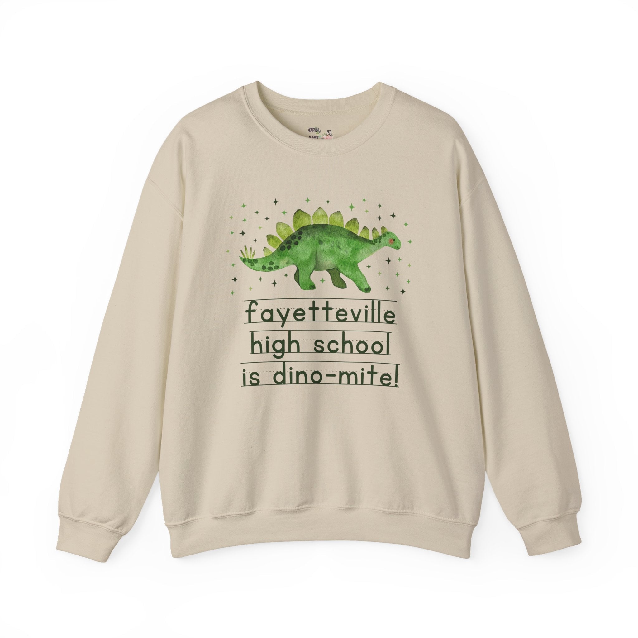 Fayetteville High School is Dino - Mite Sweatshirt | FPS + Opal and June Sweatshirt, Fayetteville Public Schools - Opal and June