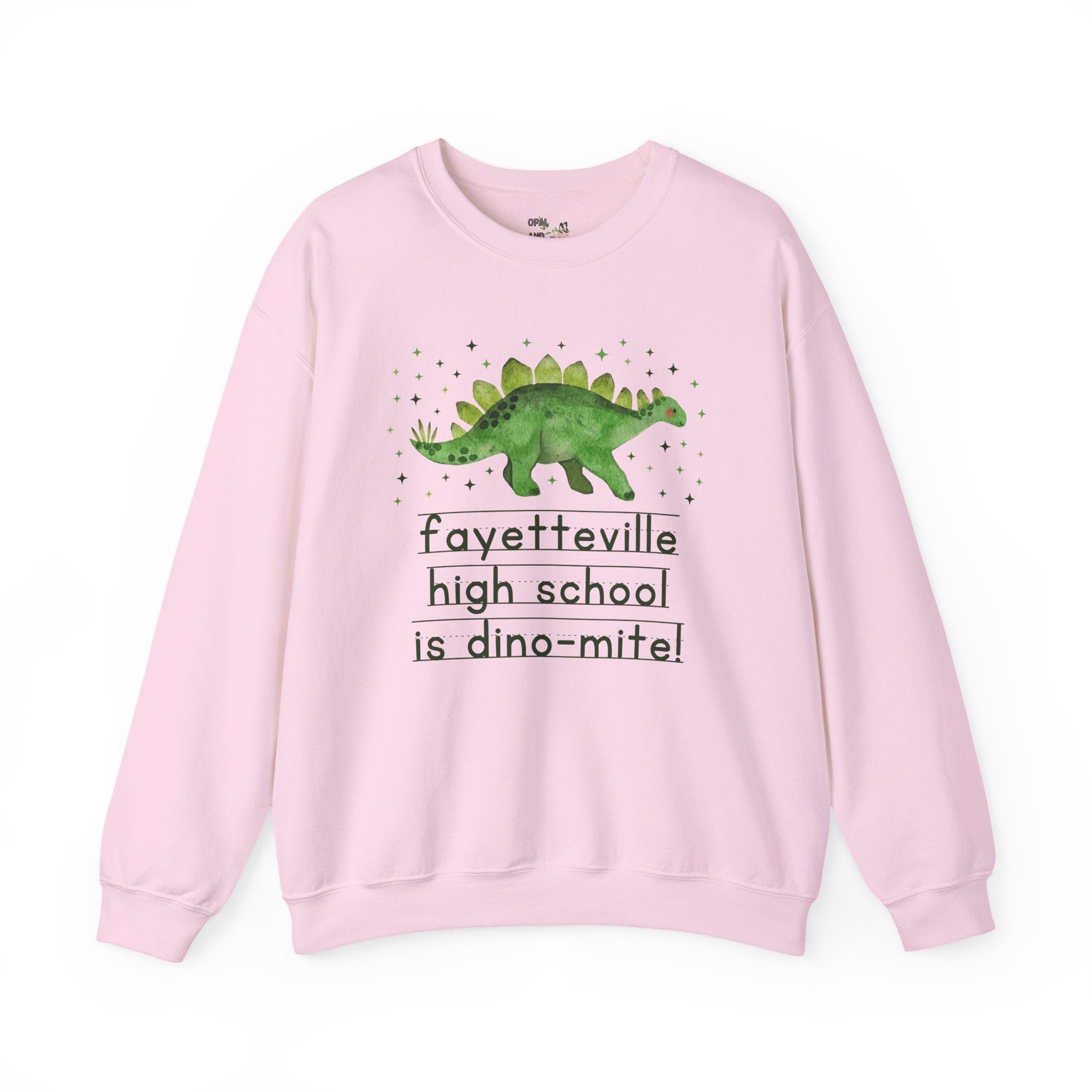 Fayetteville High School is Dino - Mite Sweatshirt | FPS + Opal and June Sweatshirt, Fayetteville Public Schools - Opal and June