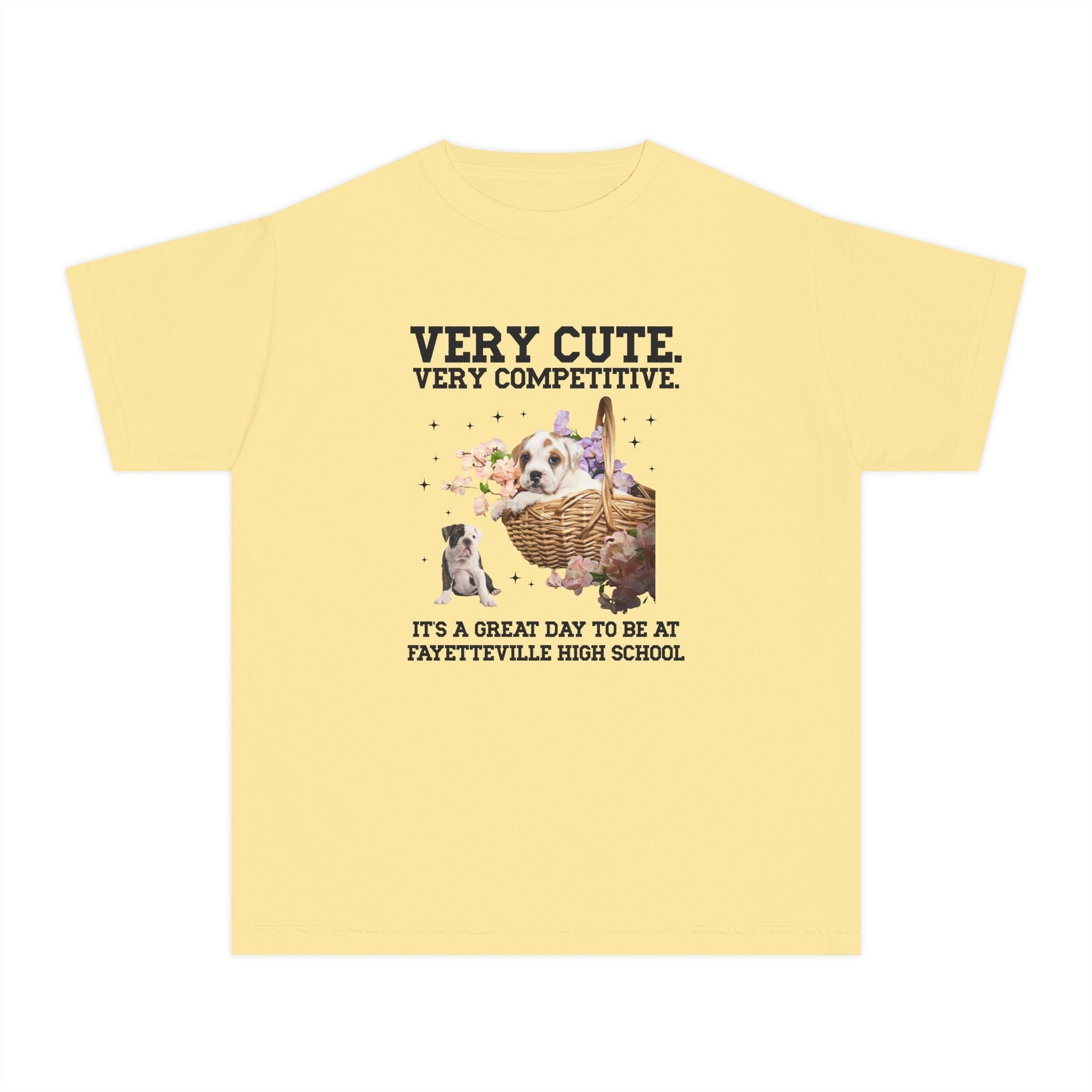 Fayetteville High School Kids Tee Shirt: Very Cute. Very Competitive. - Opal and June