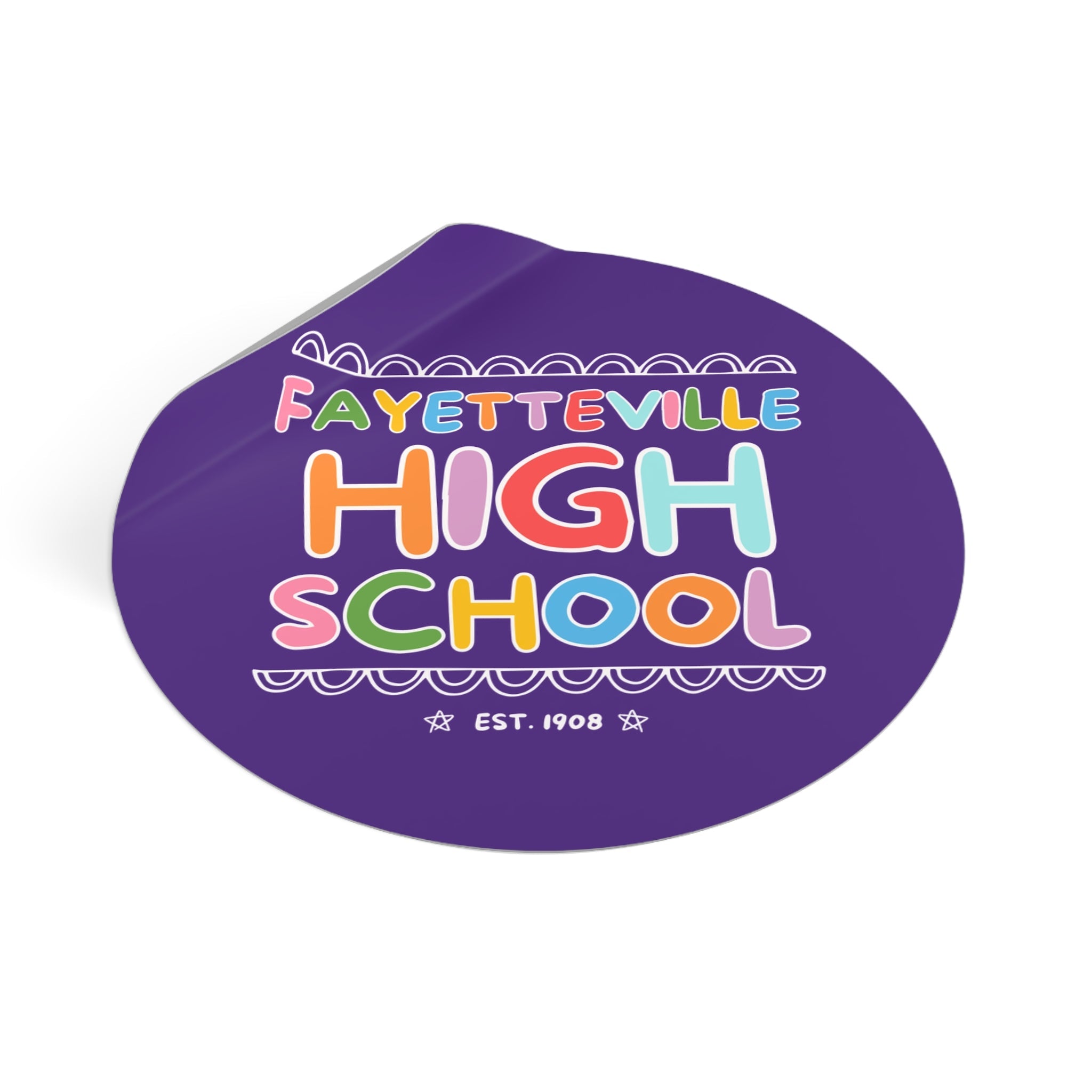 Fayetteville High School Sticker: Rainbow Letters - Opal and June