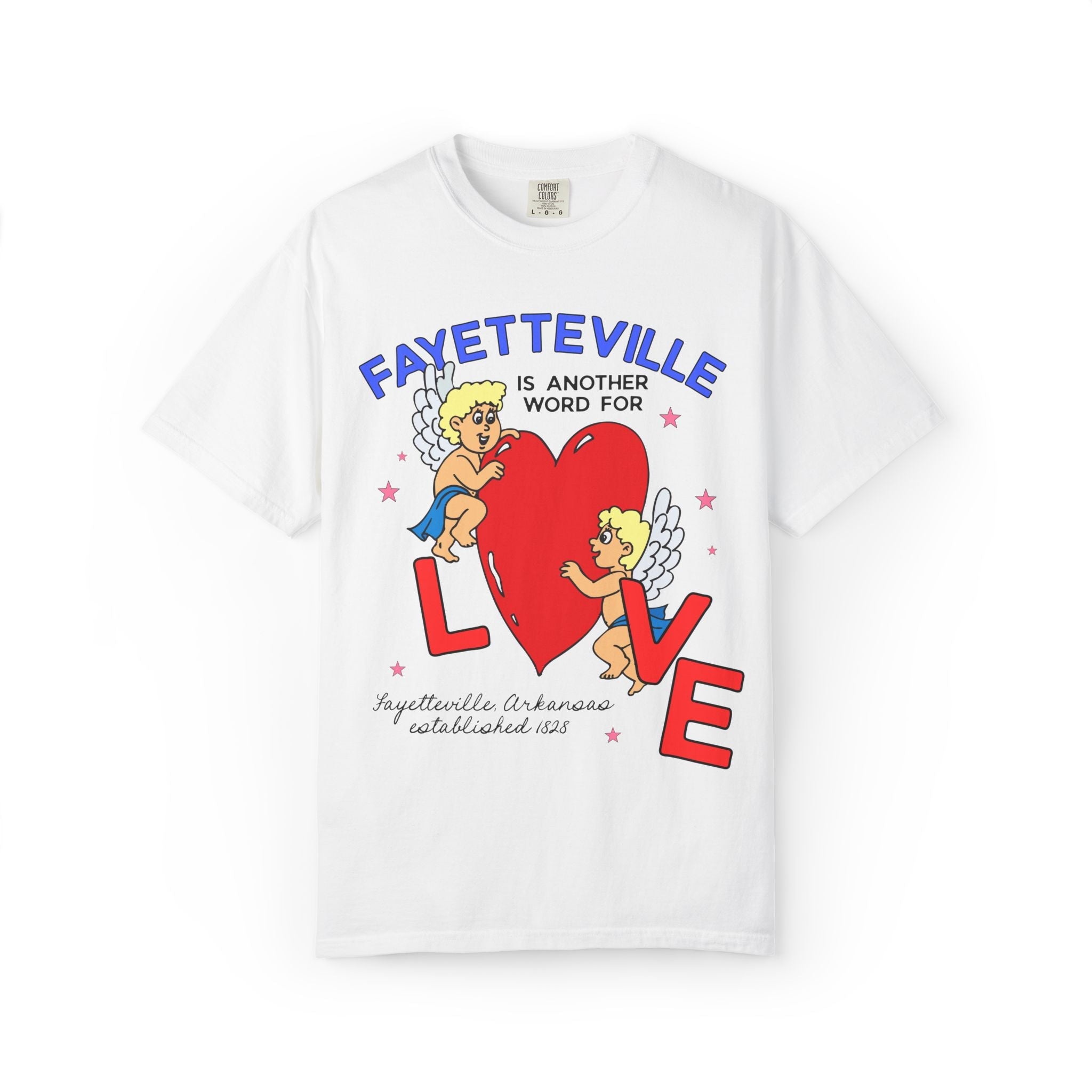 Fayetteville is Another Word for Love Tee Shirt: Cute and Nostalgic Fayetteville Arkansas T-Shirt for Friend Moving to or Living in Northwest Arkansas - Opal and June