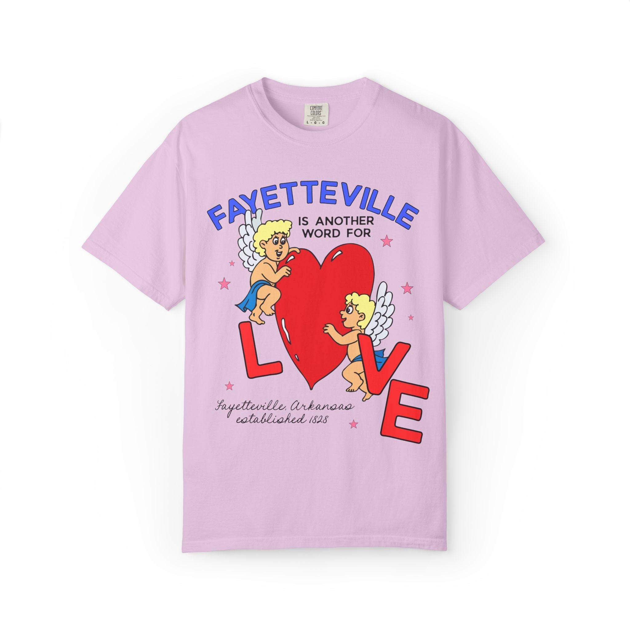 Fayetteville is Another Word for Love Tee Shirt: Cute and Nostalgic Fayetteville Arkansas T-Shirt for Friend Moving to or Living in Northwest Arkansas - Opal and June