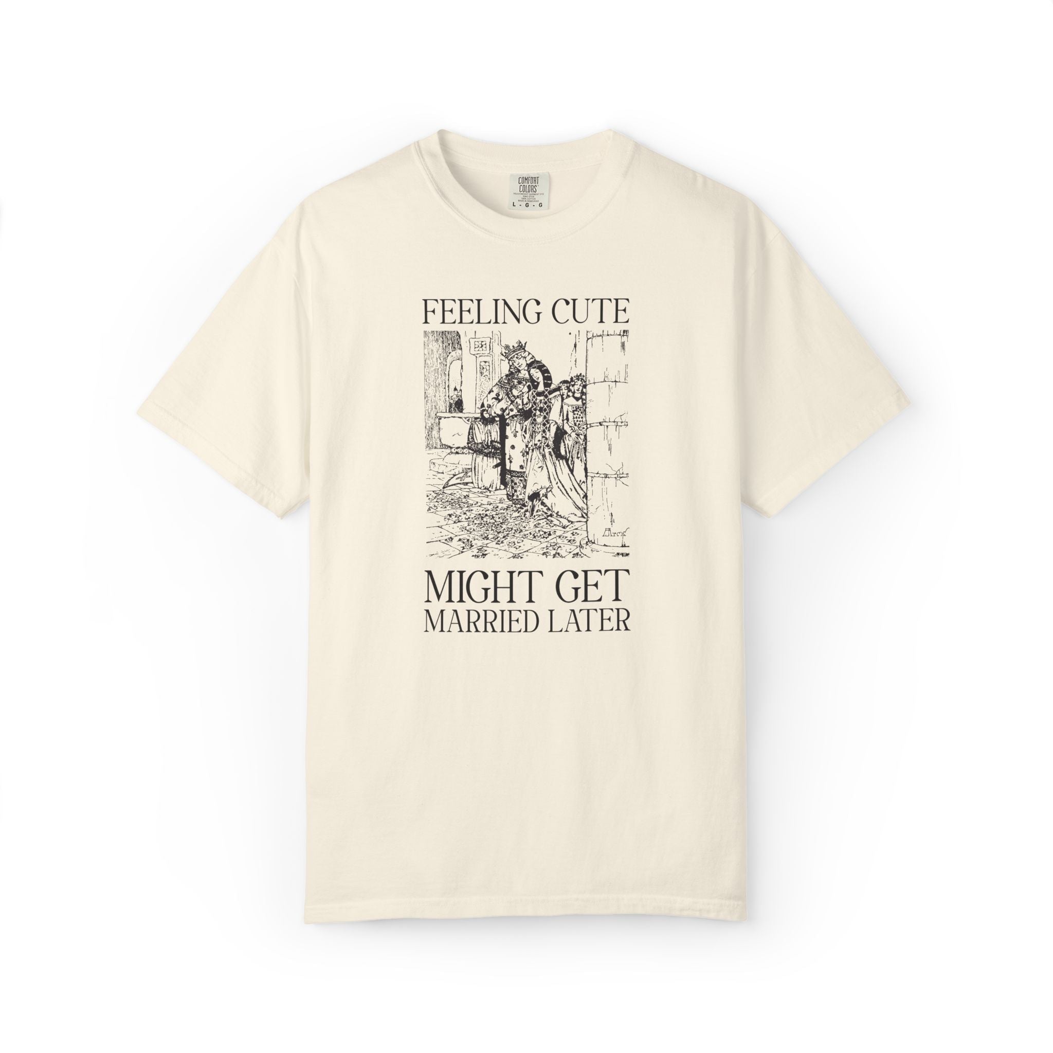 Feeling Cute Might Get Married Later Bachelorette Party Weekend Tee Shirt, Bridesmaids or Maid of Honor, Silly Goblincore Bridal Party Tee - Opal and June