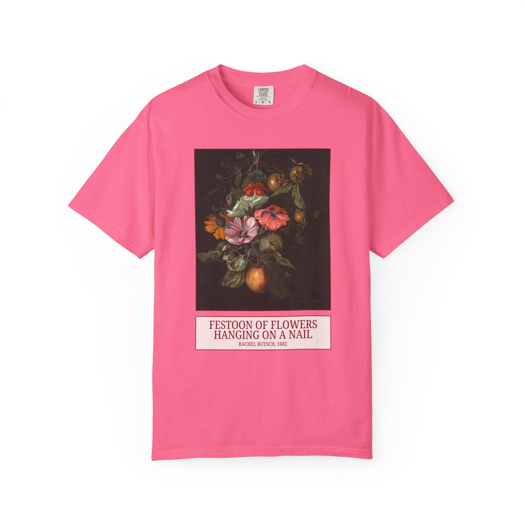 Festoon of Flowers Hanging on a Nail by Rachel Ruysch, Dutch Floral Still Life Painting, 18th Century Art Historian, Humanities Major Gift - Opal and June