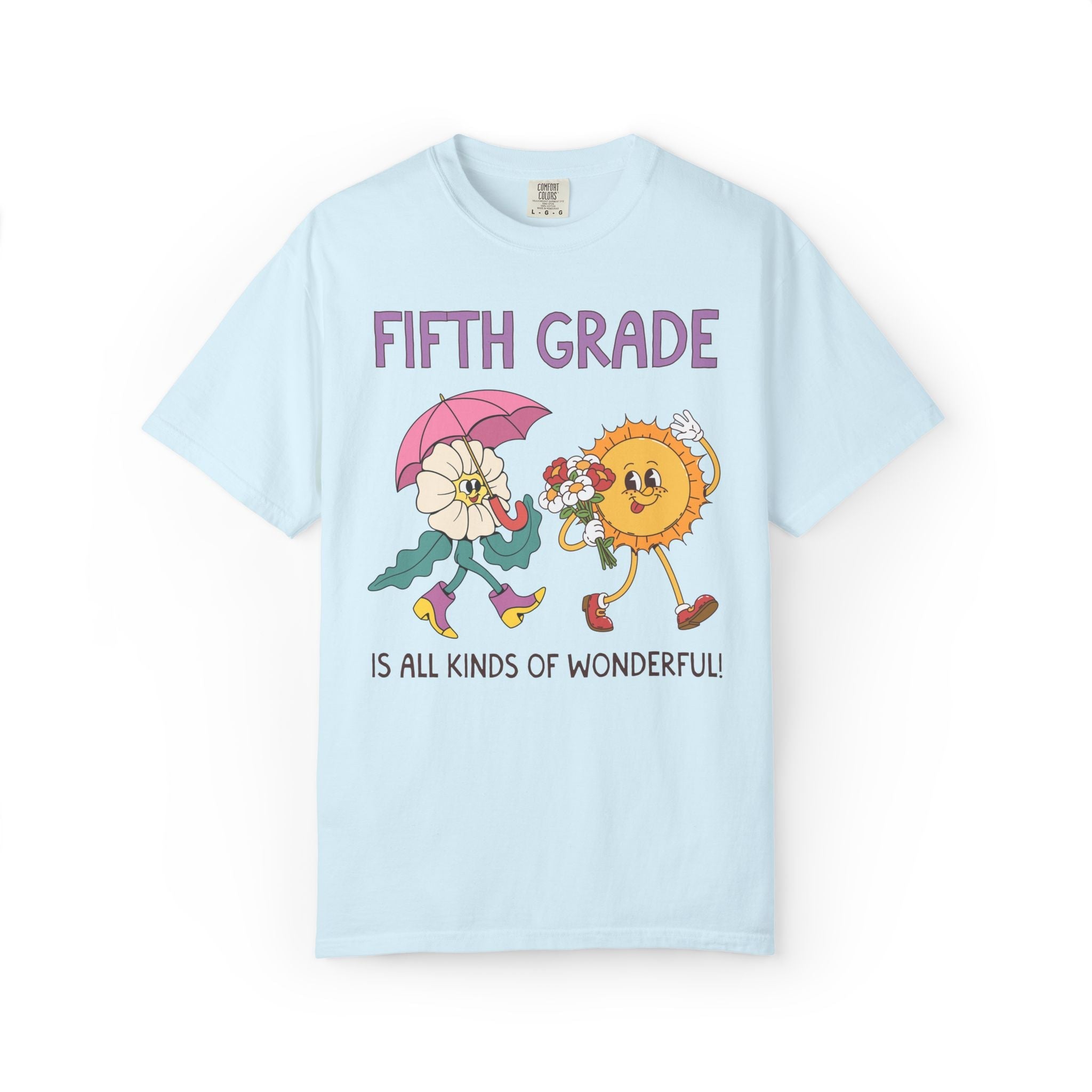 Fifth Grade is All Kinds of Wonderful Teacher Team Tee Shirt for Back to School: Cute New School Year T-Shirt, First Year Teacher or Para - Opal and June