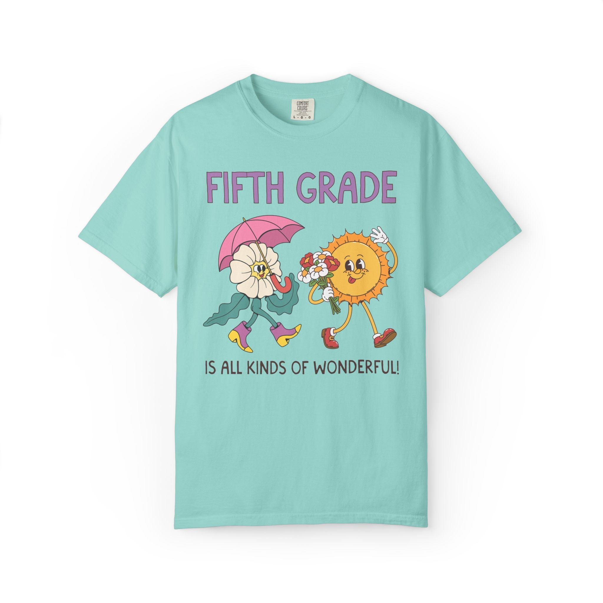 Fifth Grade is All Kinds of Wonderful Teacher Team Tee Shirt for Back to School: Cute New School Year T-Shirt, First Year Teacher or Para - Opal and June