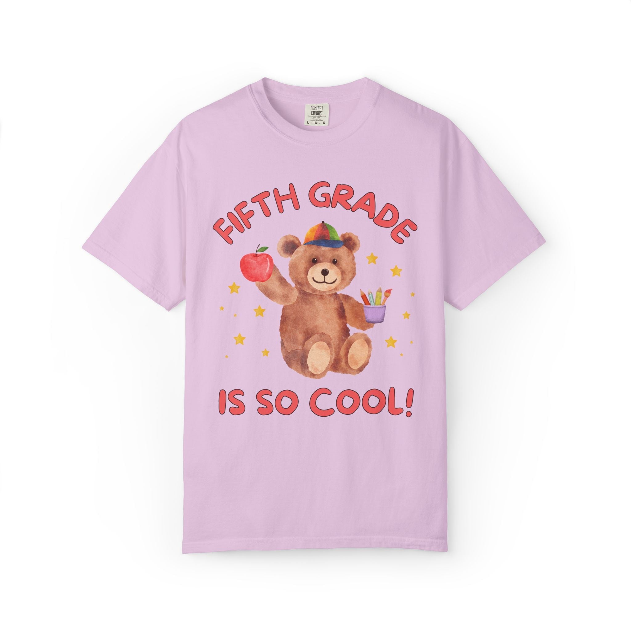 Fifth Grade is So Cool: Cute Cottagecore Bear T-Shirt for Back to School, 90s Aesthetic Animal Lover Matching Teacher T-Shirt - Opal and June