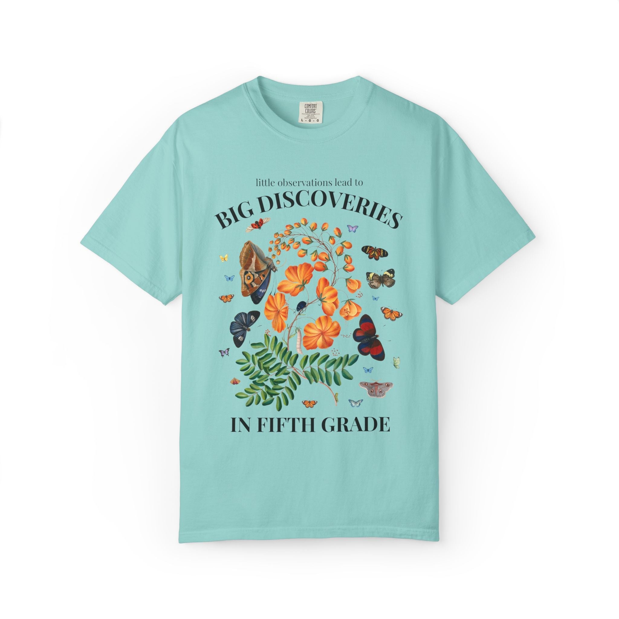 Fifth Grade: Little Observations Lead to Big Discoveries, Matching Teacher Team T-Shirt for Back to School - Opal and June