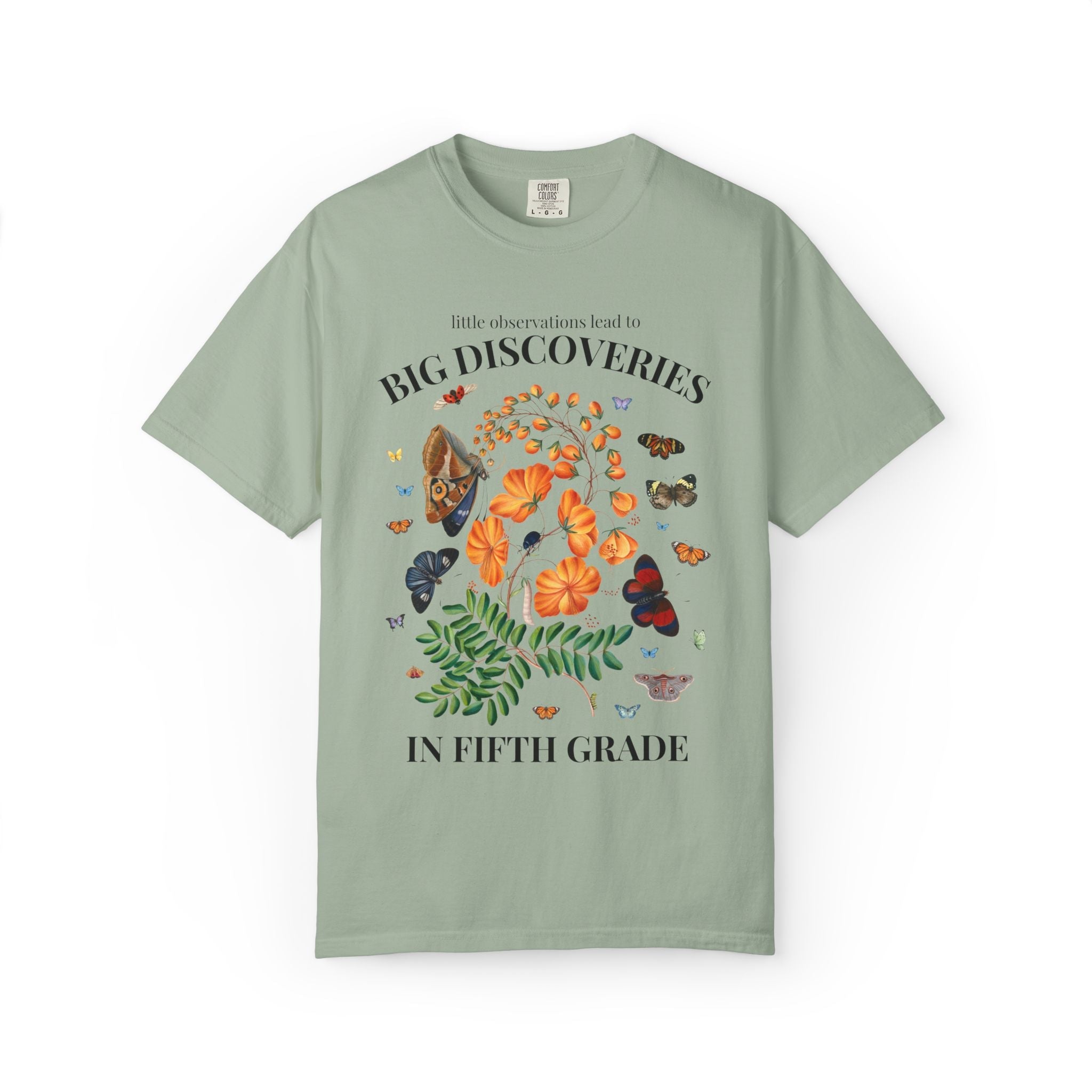 Fifth Grade: Little Observations Lead to Big Discoveries, Matching Teacher Team T-Shirt for Back to School - Opal and June
