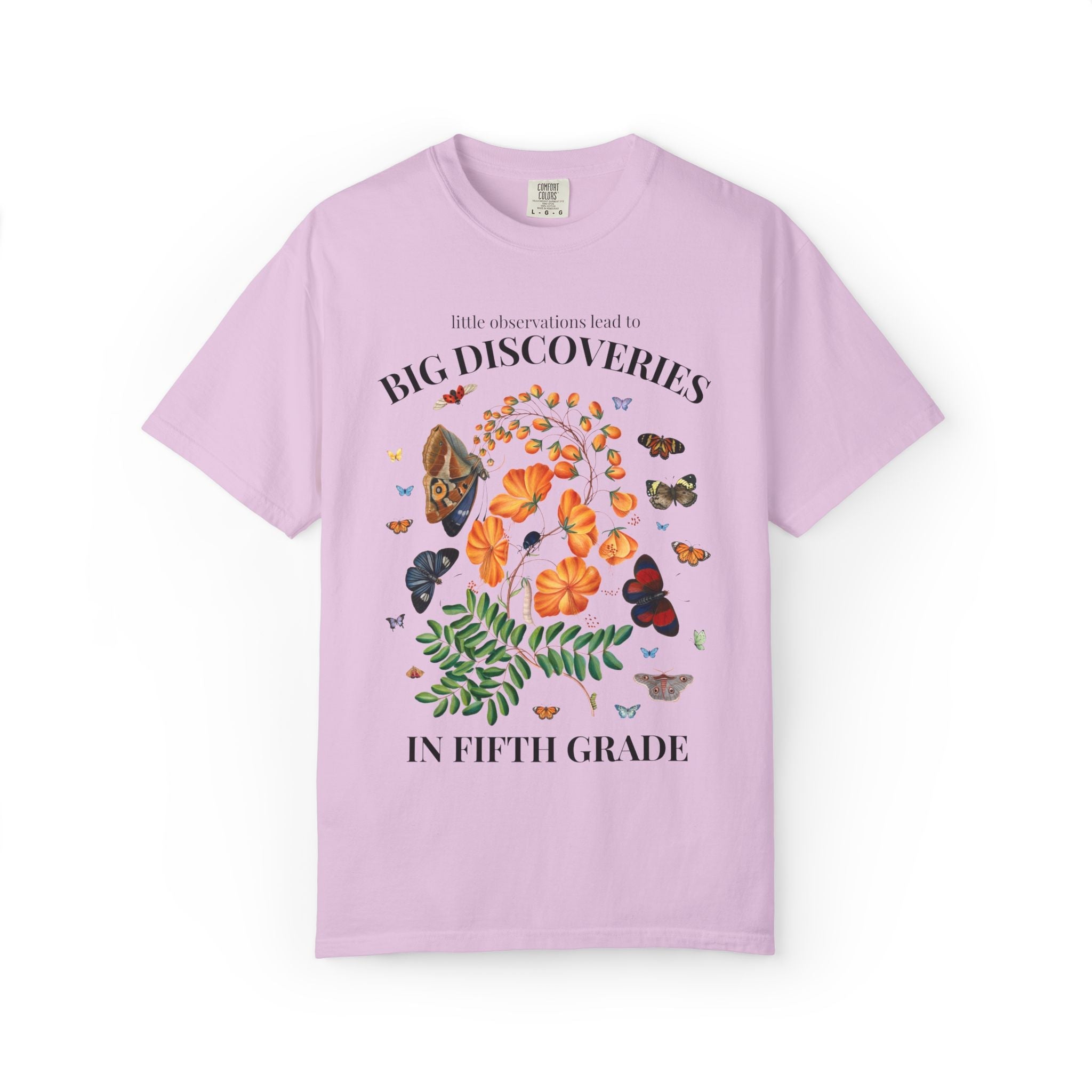 Fifth Grade: Little Observations Lead to Big Discoveries, Matching Teacher Team T-Shirt for Back to School - Opal and June