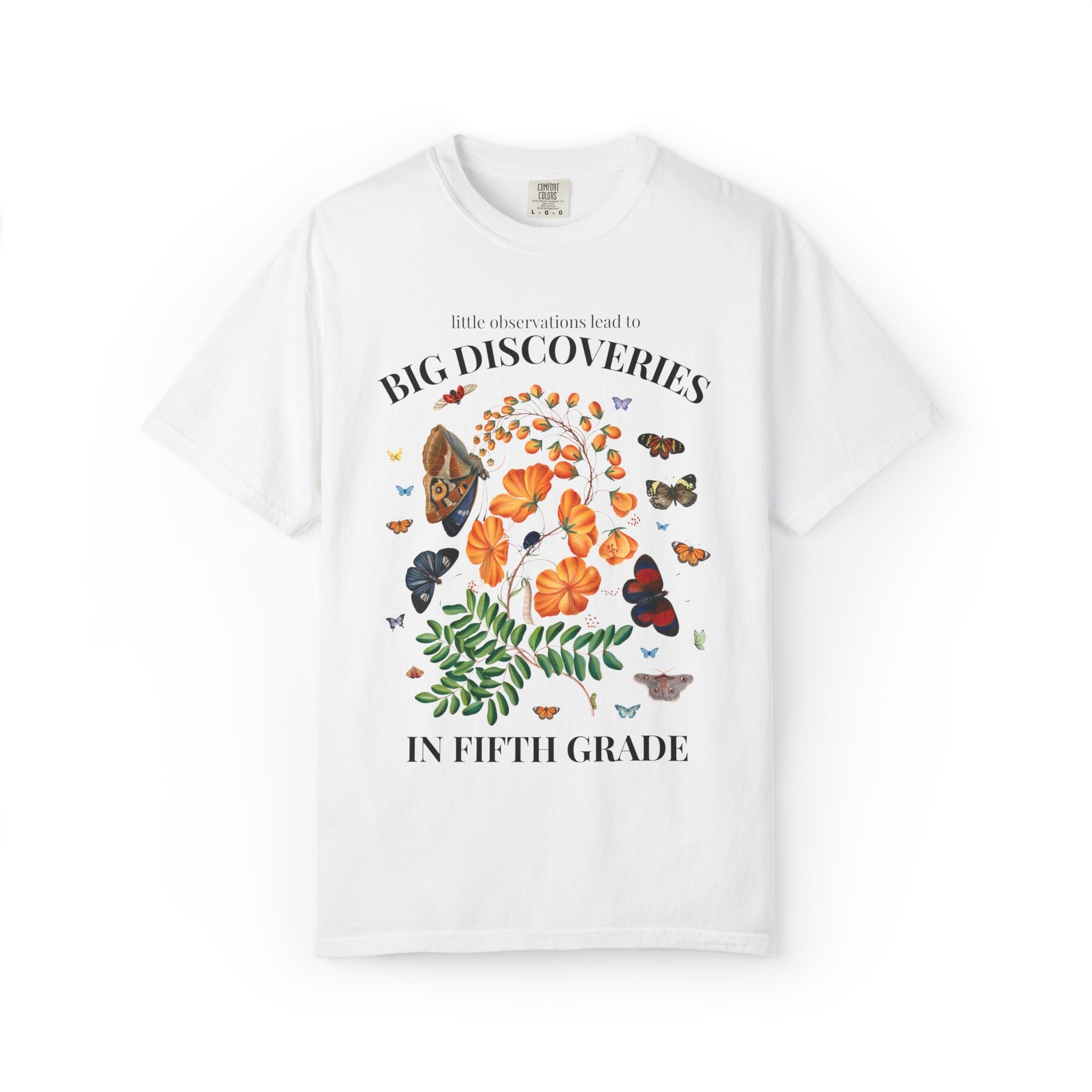 Fifth Grade: Little Observations Lead to Big Discoveries, Matching Teacher Team T-Shirt for Back to School - Opal and June