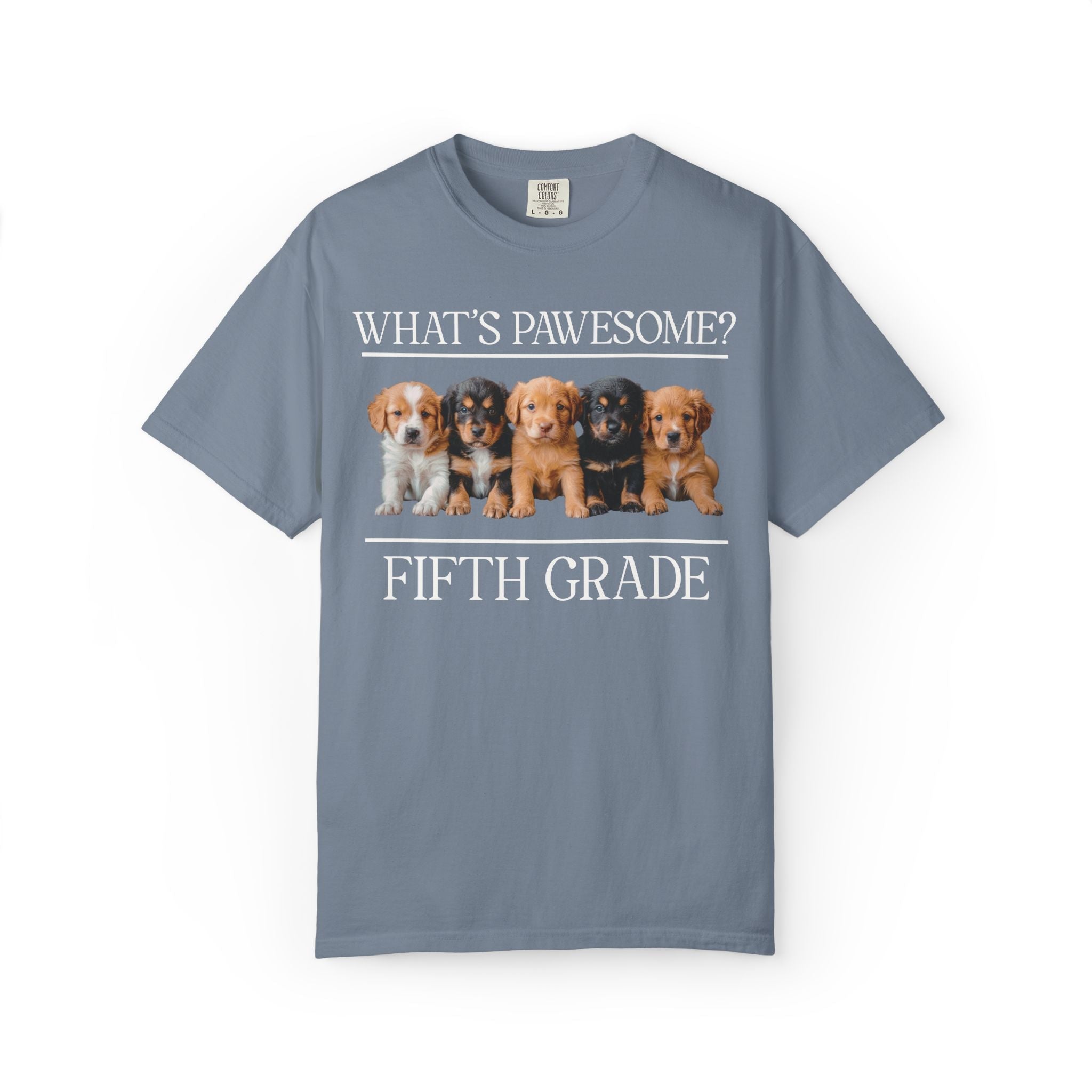 Fifth Grade Teacher Puppy Tee Shirt: What's Pawesome? - Opal and June