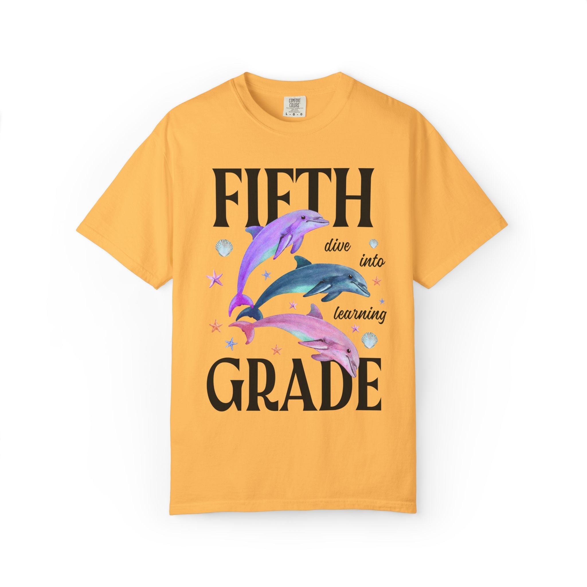 Fifth Grade Teacher Team Tee Shirt with Dolphins: Dive Into Learning - Opal and June