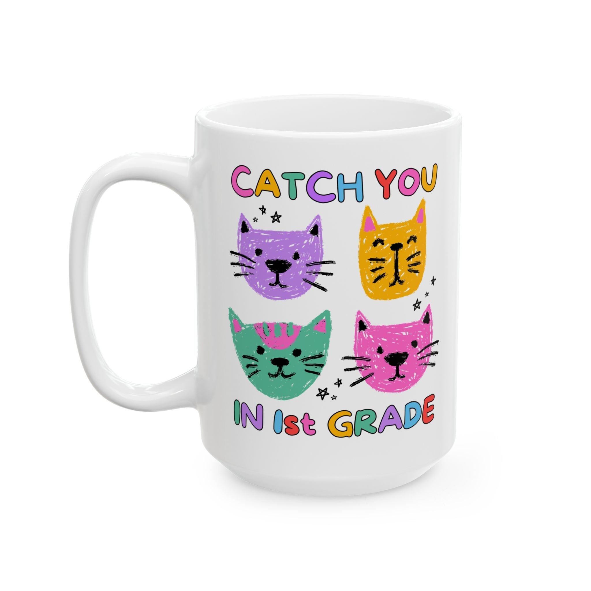First Grade Cat Lover Coffee Mug: Catch You in 1st Grade - Opal and June