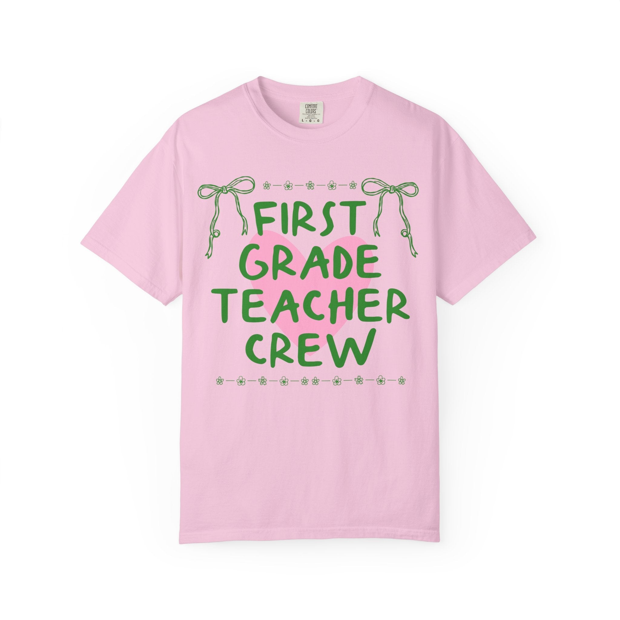 First Grade Crew Matching Teacher Tee Shirt, Back To School First Grade Team T-Shirt for First Day of School or Meet the Teacher Night - Opal and June